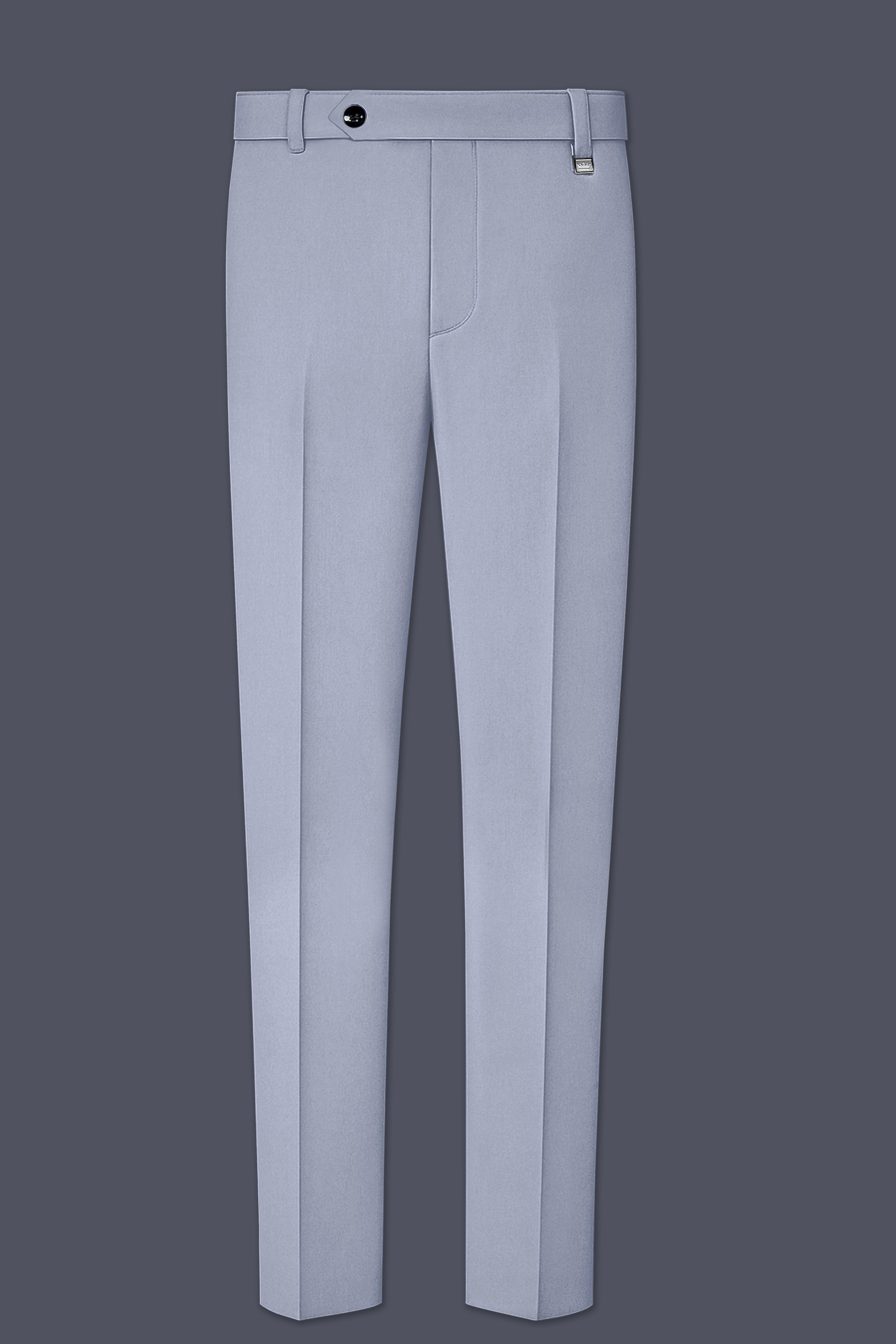 Silgrove-Loblolly Gray Wool Rich Bandhgala Stretchable Traveler Suit