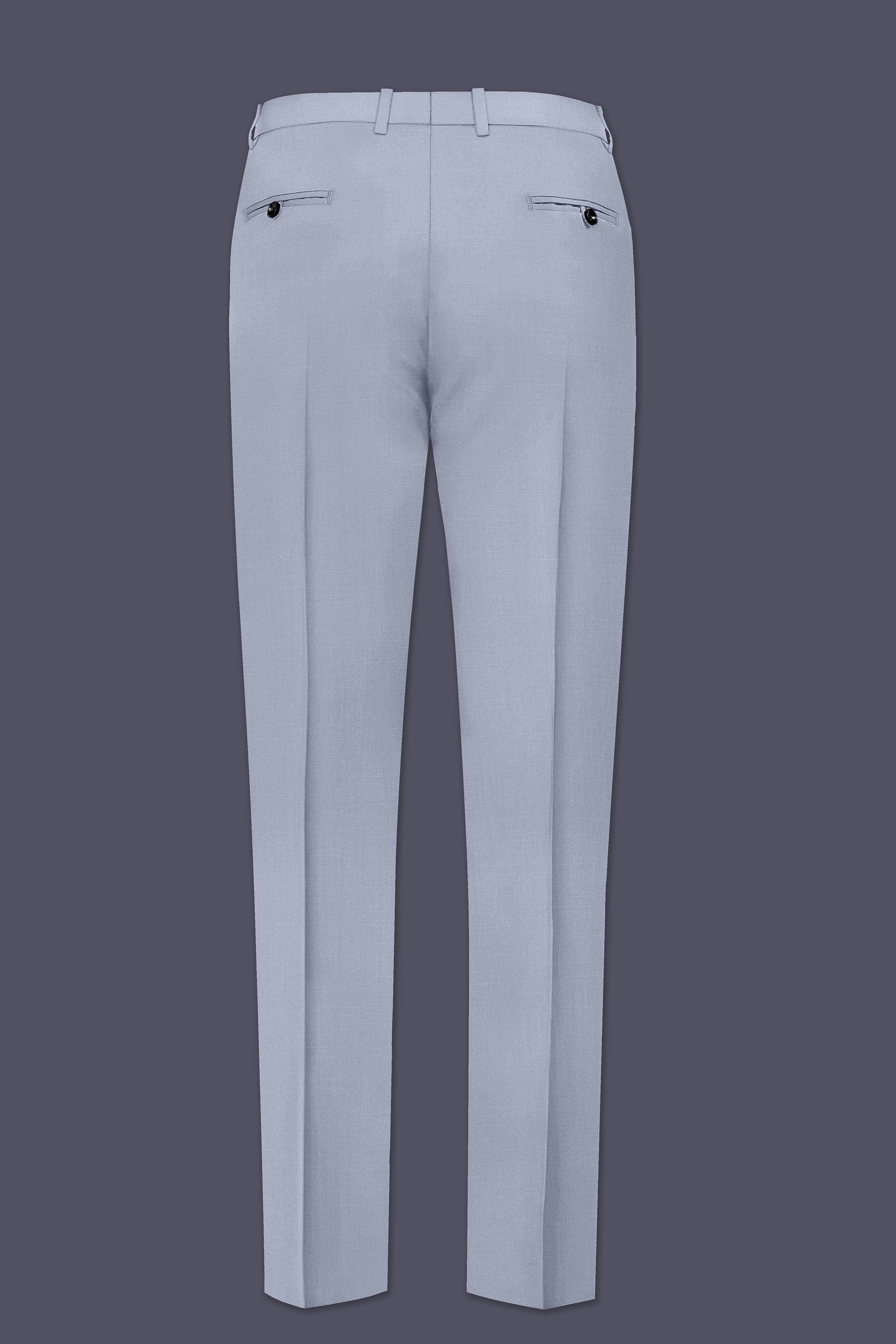 Silgrove-Loblolly Gray Wool Rich Bandhgala Stretchable Traveler Suit
