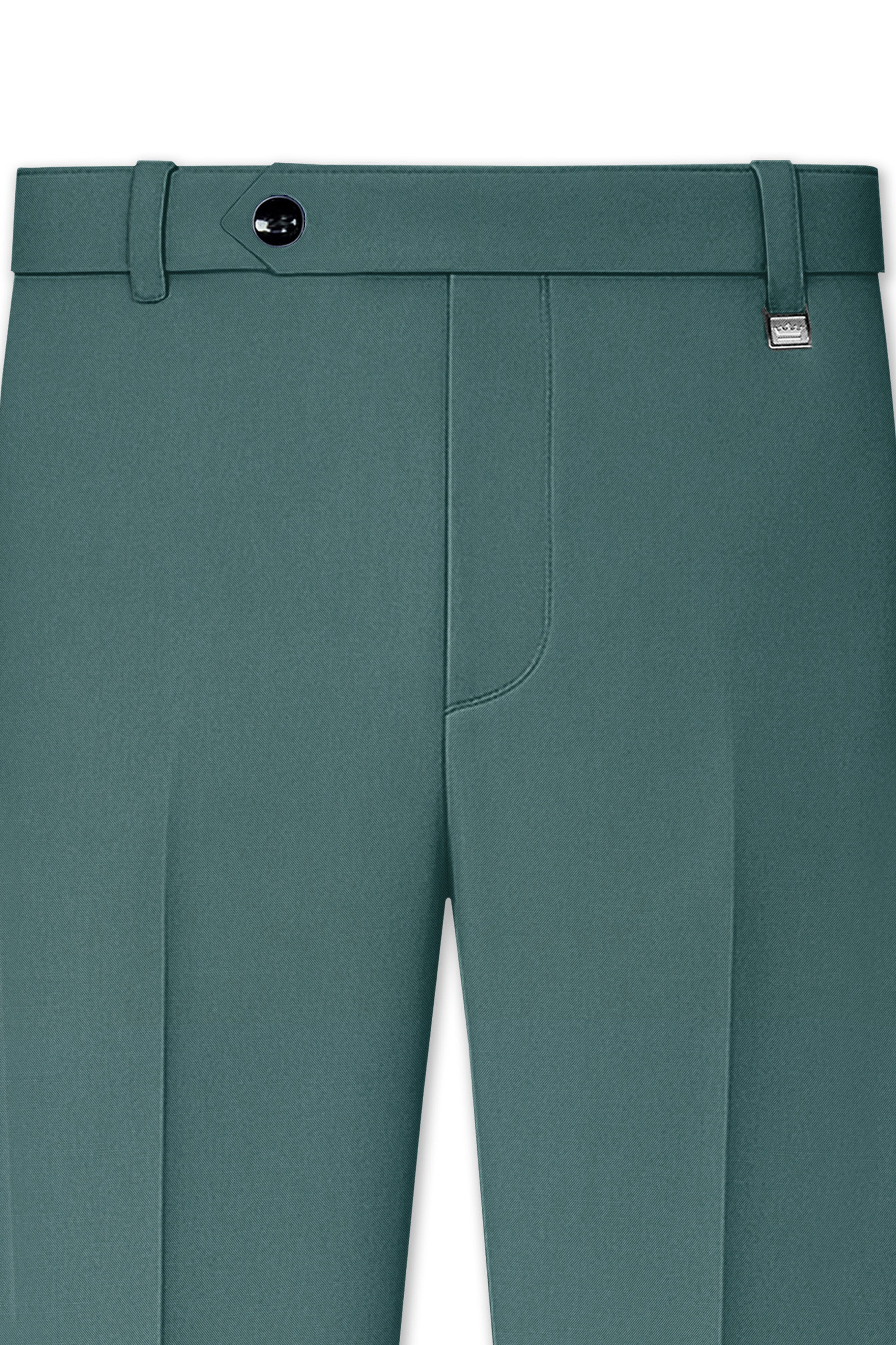 Travliam-William Green Wool Rich Stretchable Traveler Tuxedo Suit