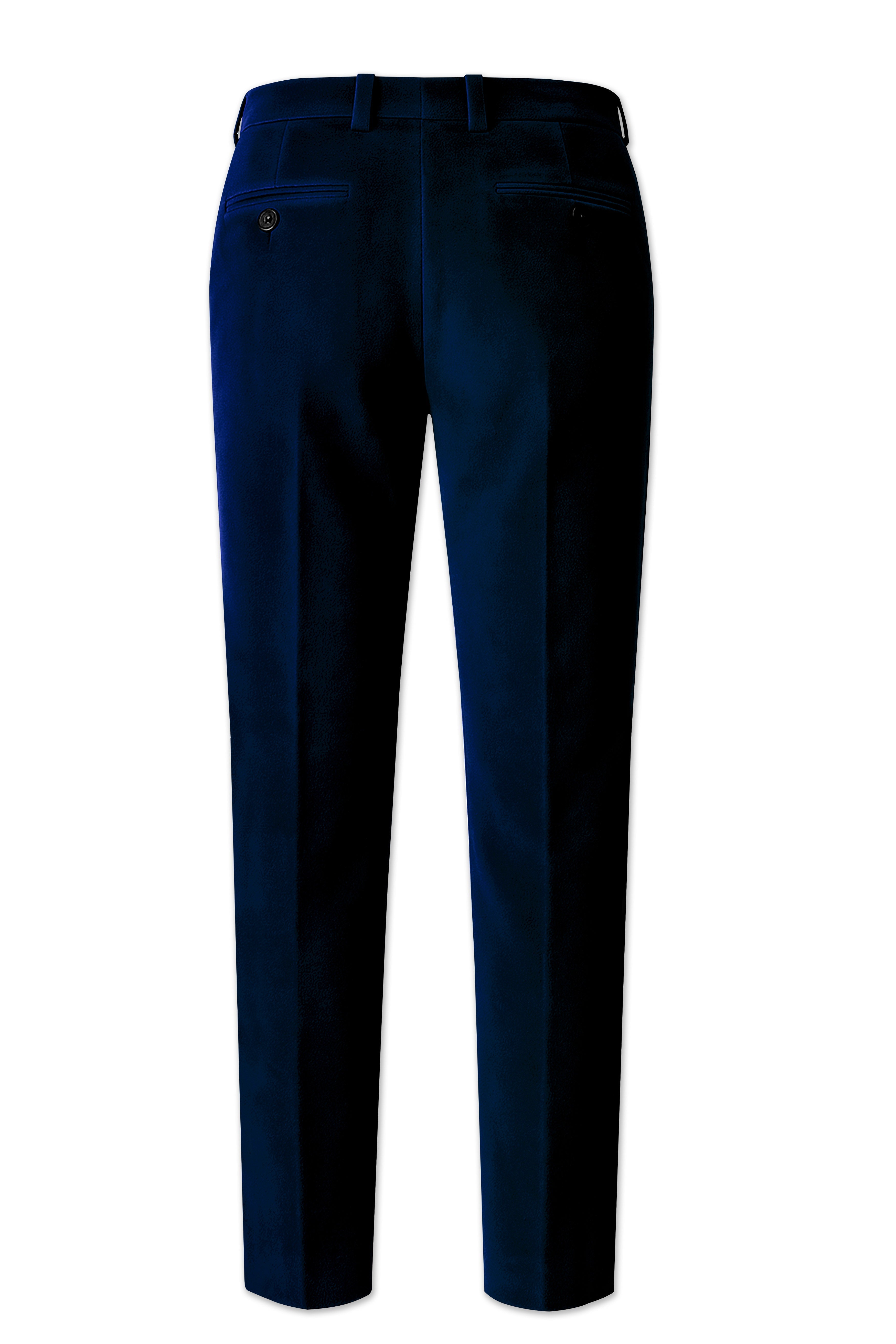 Noctivell-Cinder Blue Velvet Peak Lapel Tuxedo Suit