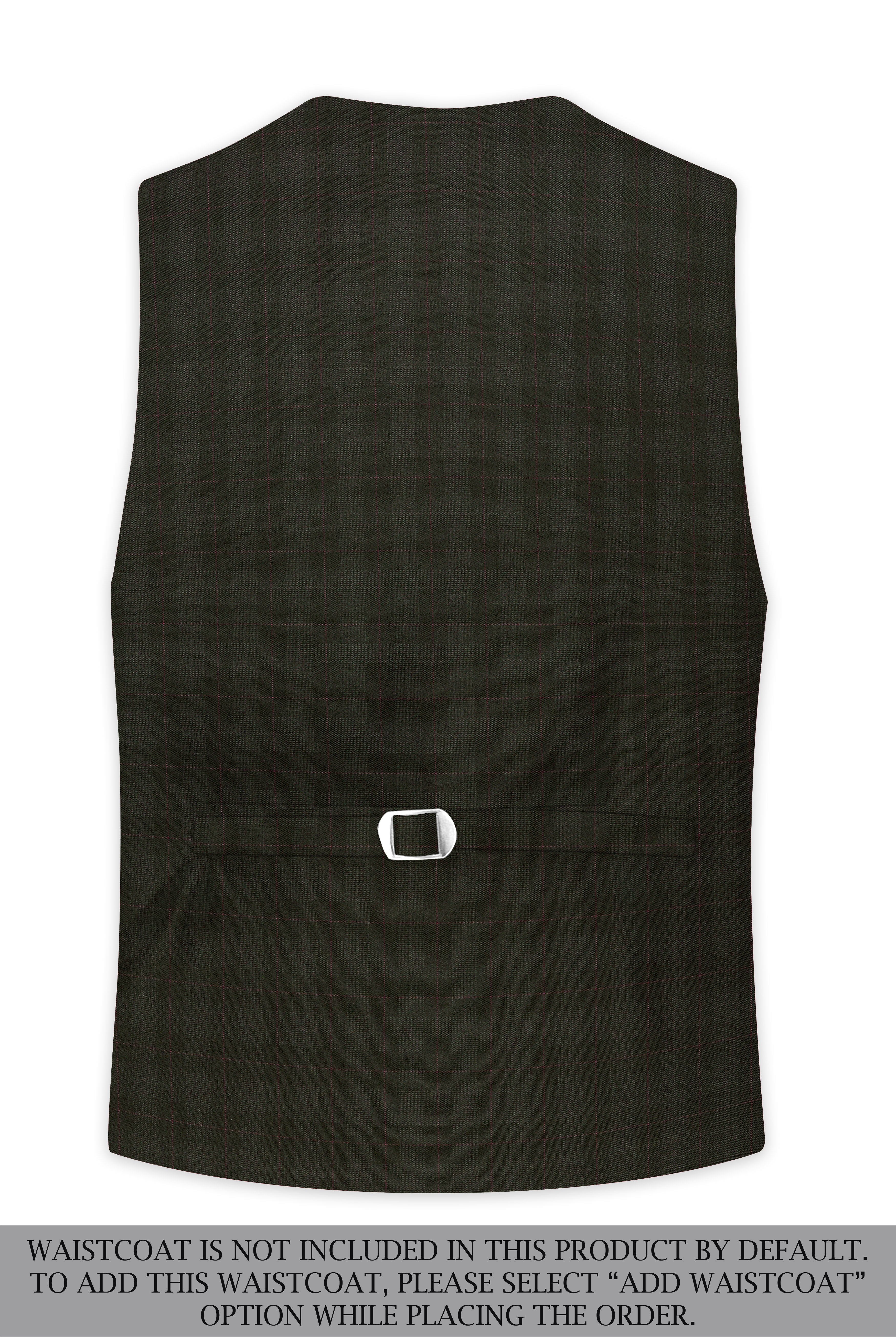 Viricheck-Birch Green Windowpane Wool Rich Single Breasted Suit