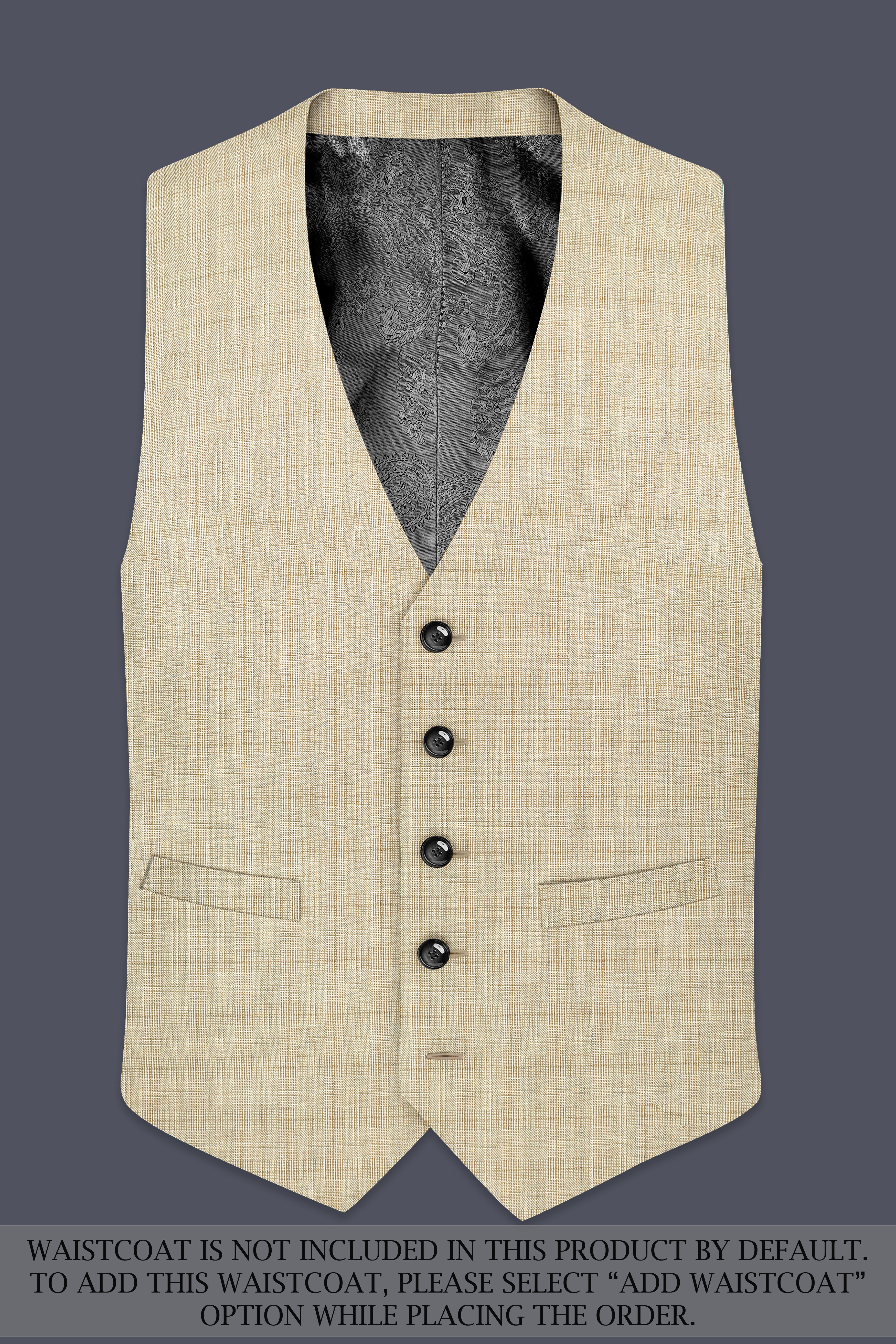 Alviora-Rodeo Dust Cream Windowpane Wool Rich Single Breasted Suit