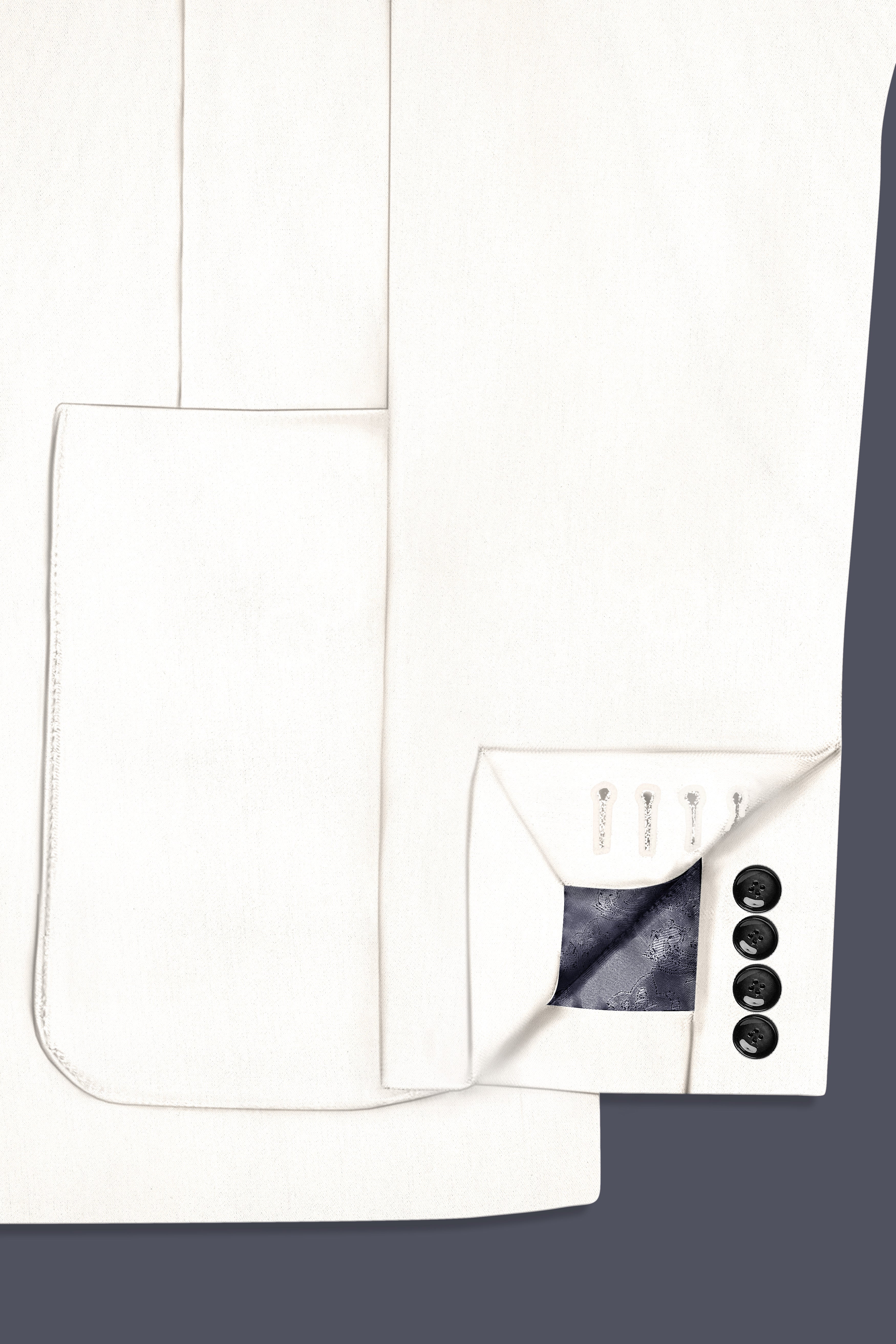 Biancore-Vista White 4-Way Stretch Premium Cotton Single Breasted Sports Suit