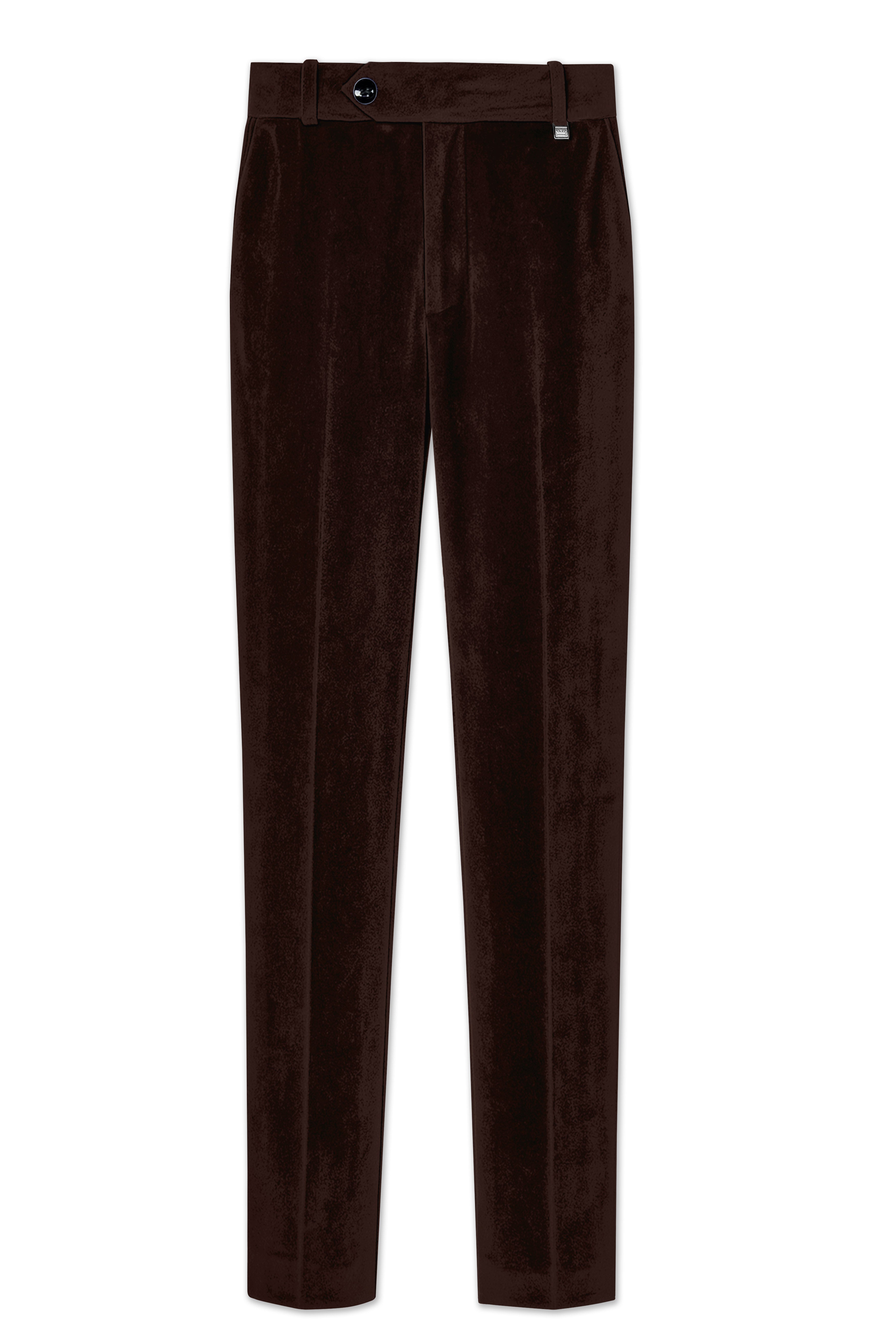Brunvell-Asphalt Brown Velvet Peak Lapel Tuxedo Suit