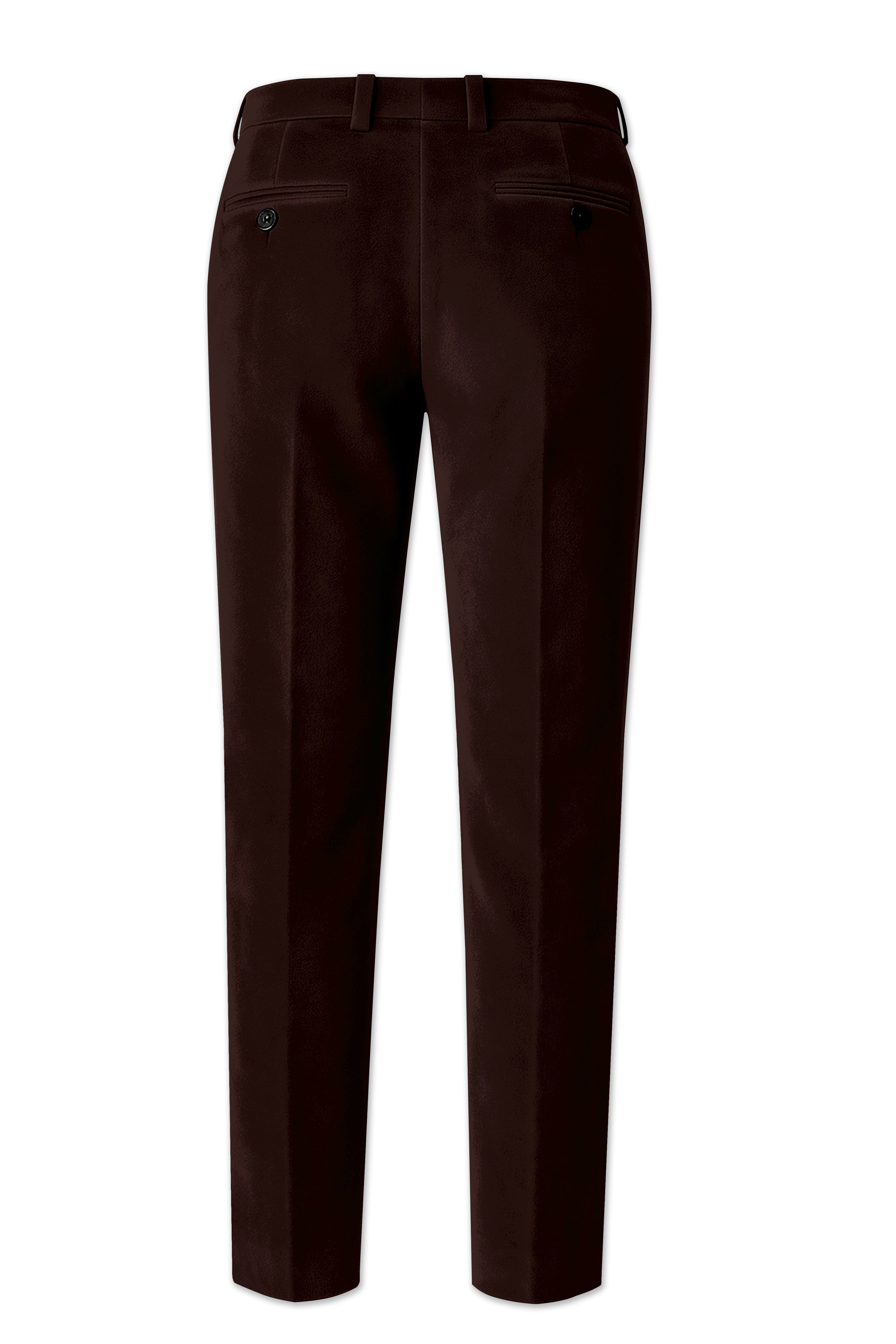 Brunvell-Asphalt Brown Velvet Peak Lapel Tuxedo Suit