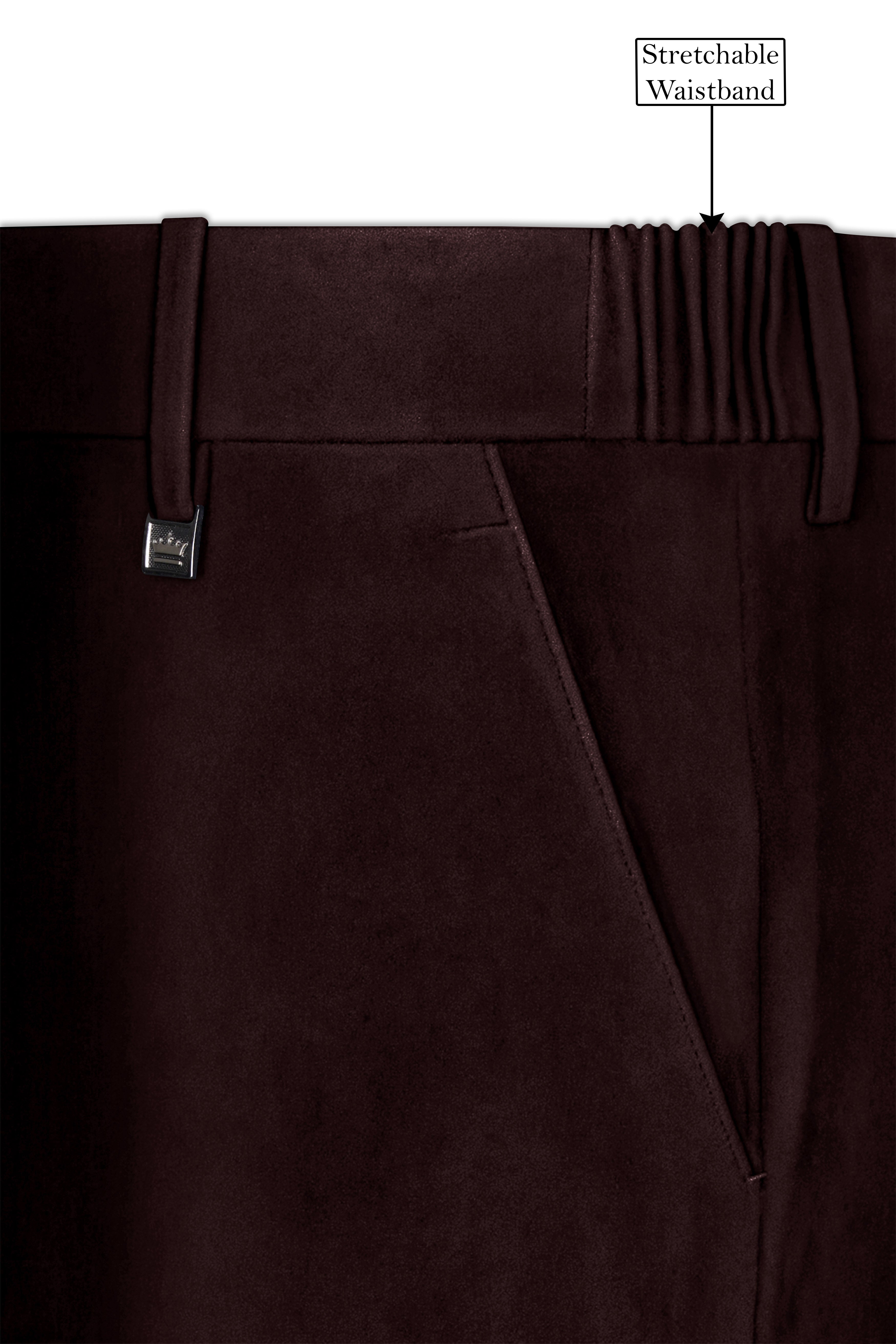 Brunvell-Asphalt Brown Velvet Peak Lapel Tuxedo Suit