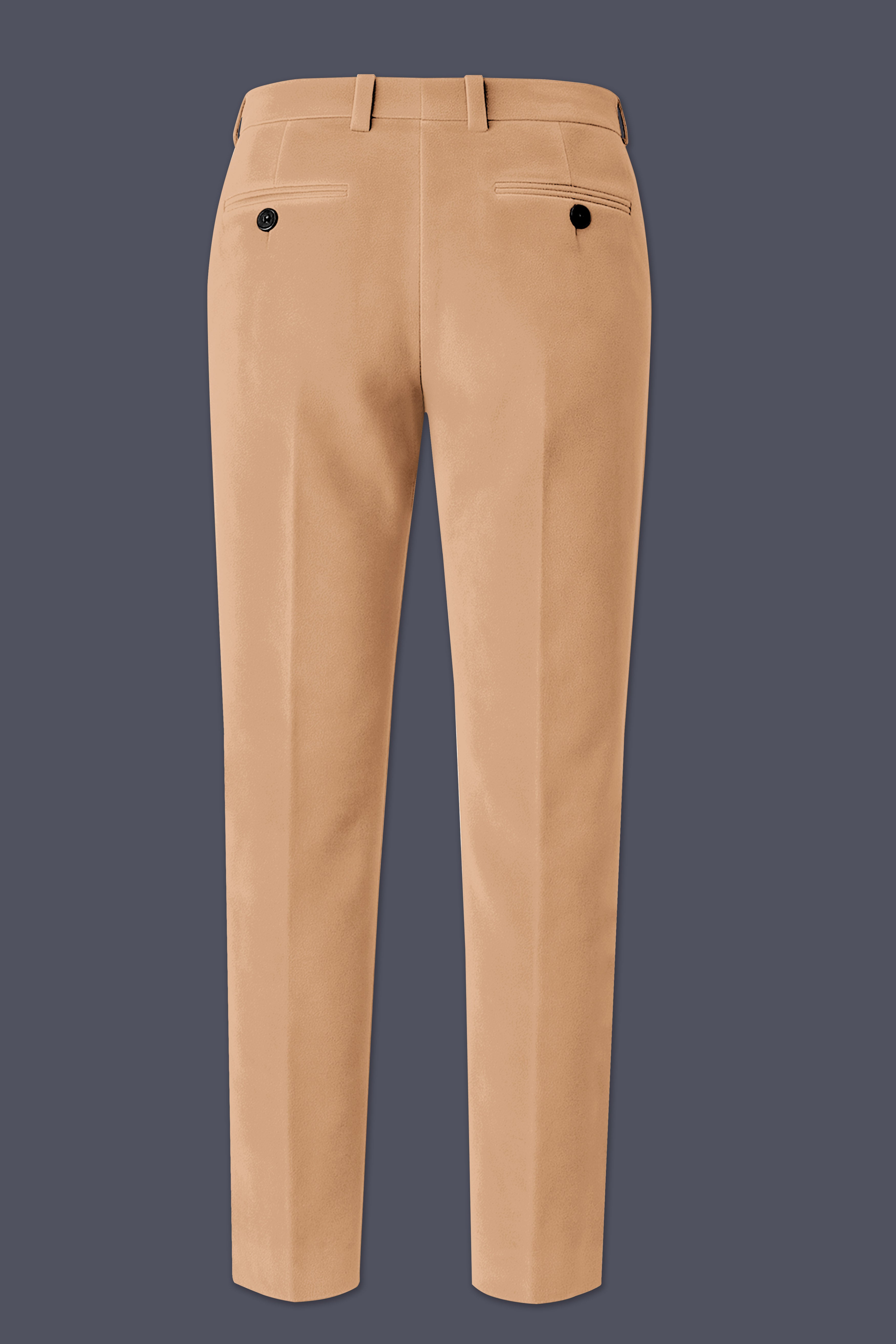 Ivorel-Fawn Cream Velvet Peak Lapel Tuxedo Suit