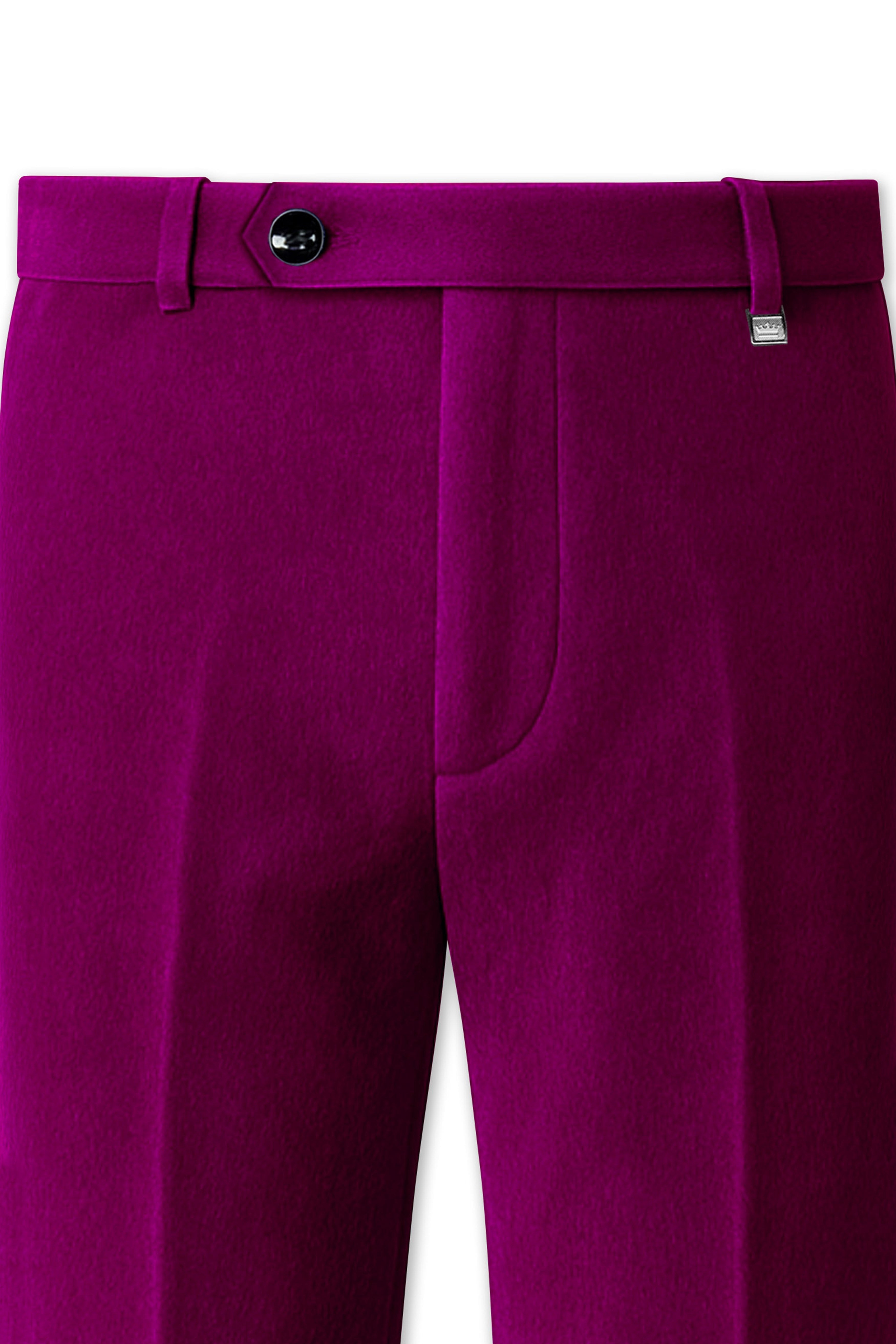 Velcrimora-Mulberry Purple Velvet Peak Lapel Tuxedo Suit