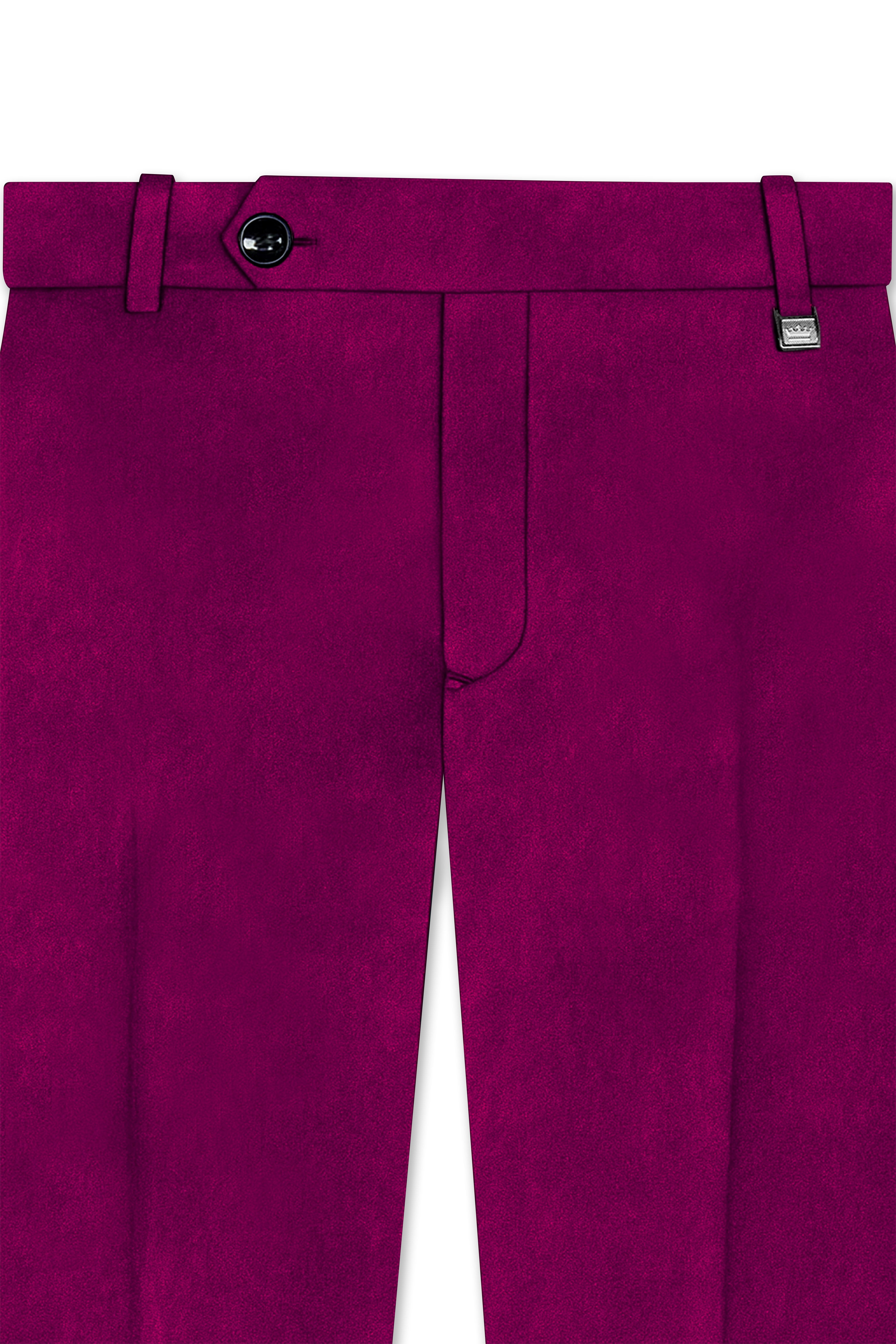 Velcrimora-Mulberry Purple Velvet Peak Lapel Tuxedo Suit