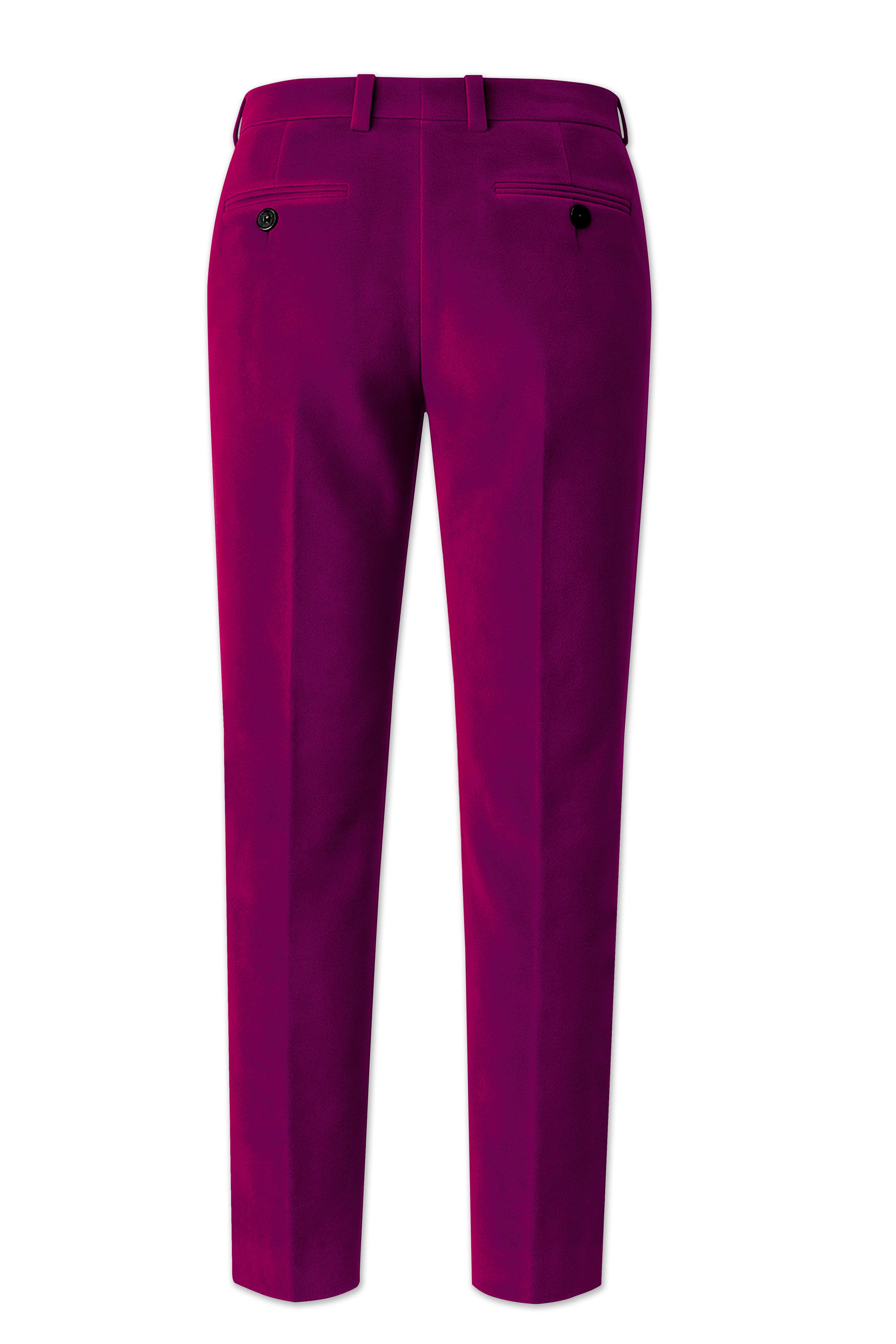 Velcrimora-Mulberry Purple Velvet Peak Lapel Tuxedo Suit