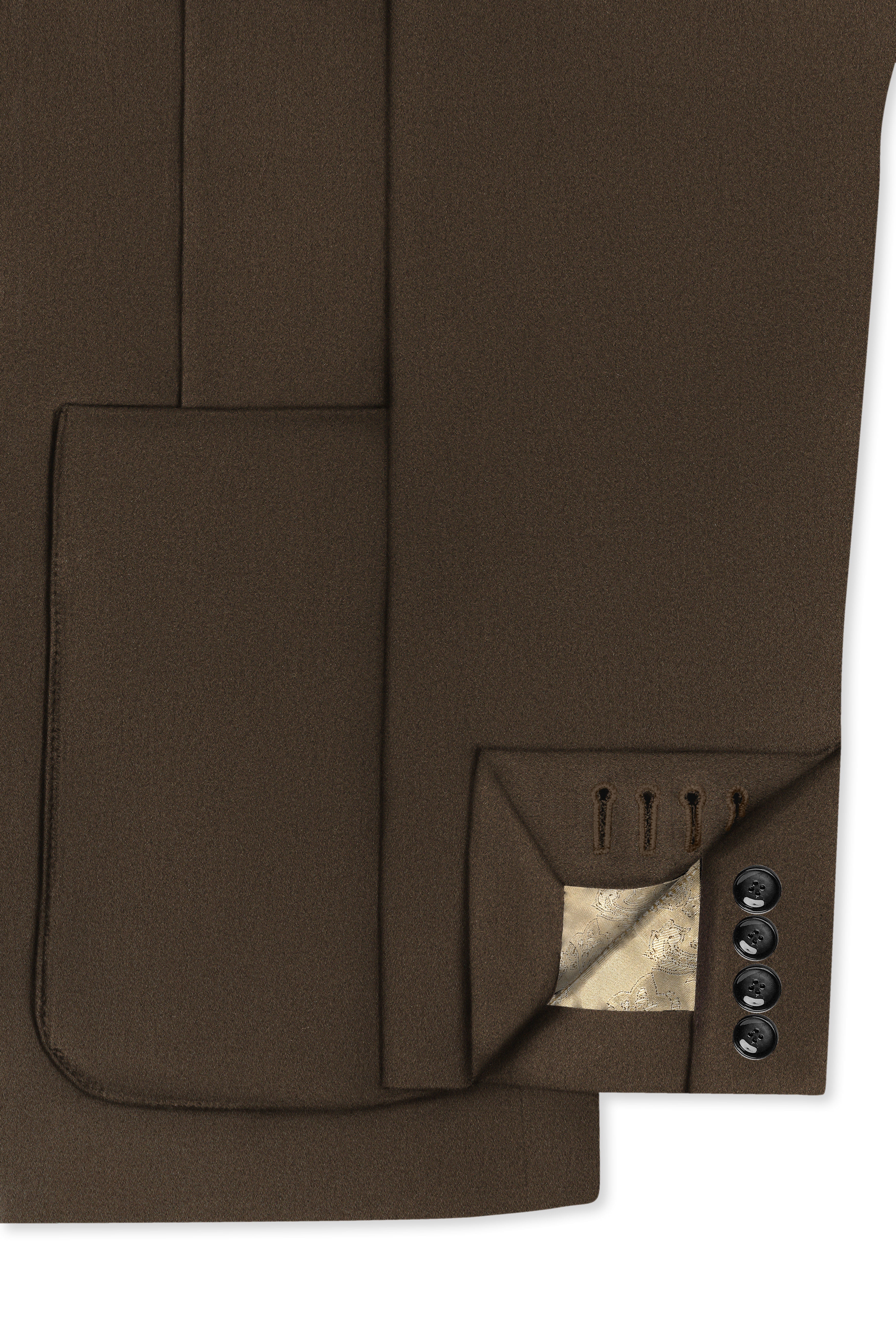 Jagvire-Birch Brown Premium Cotton Single Breasted Sports Suit