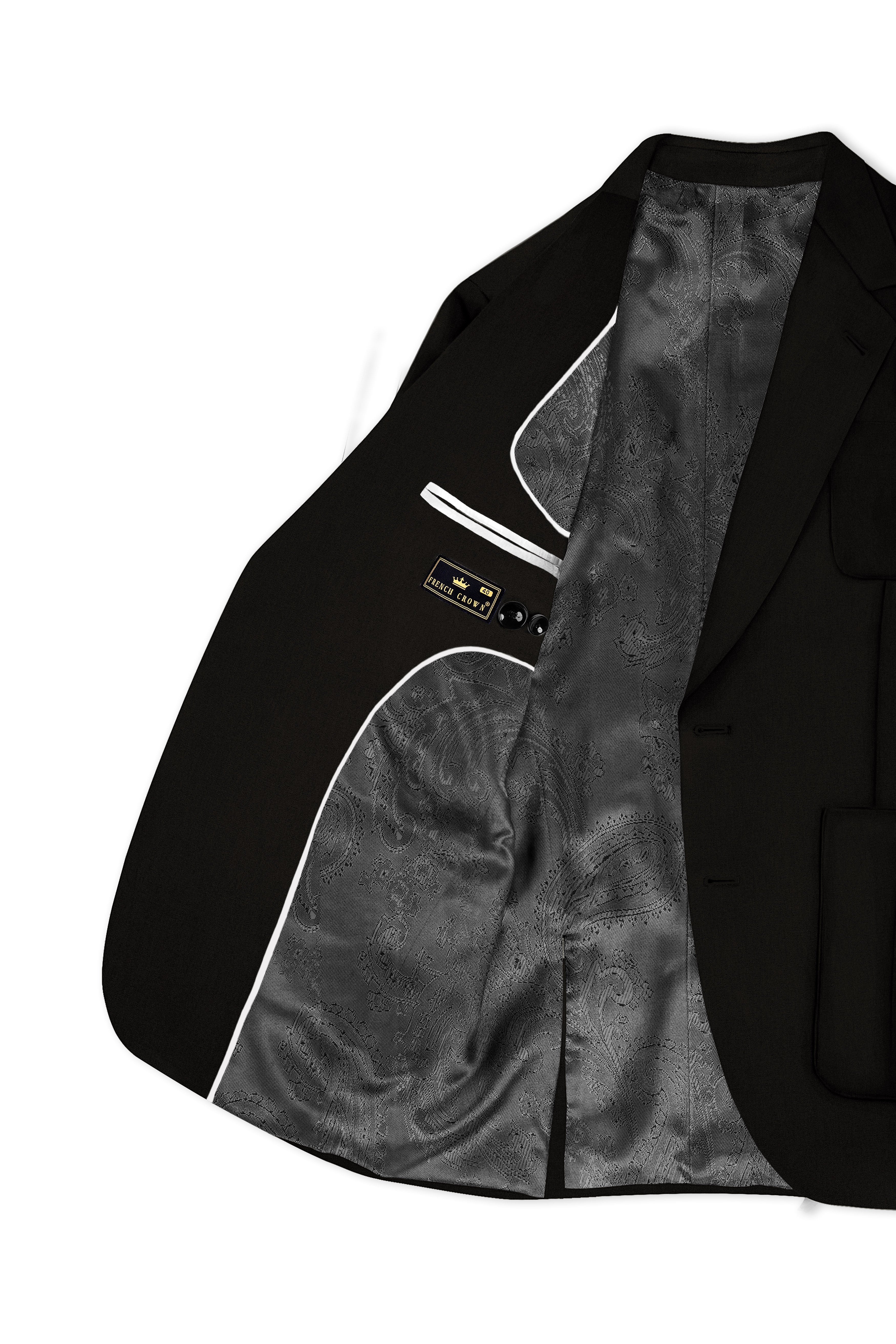 Jadivra-Jade Black Premium Cotton Single Breasted Sports Suit