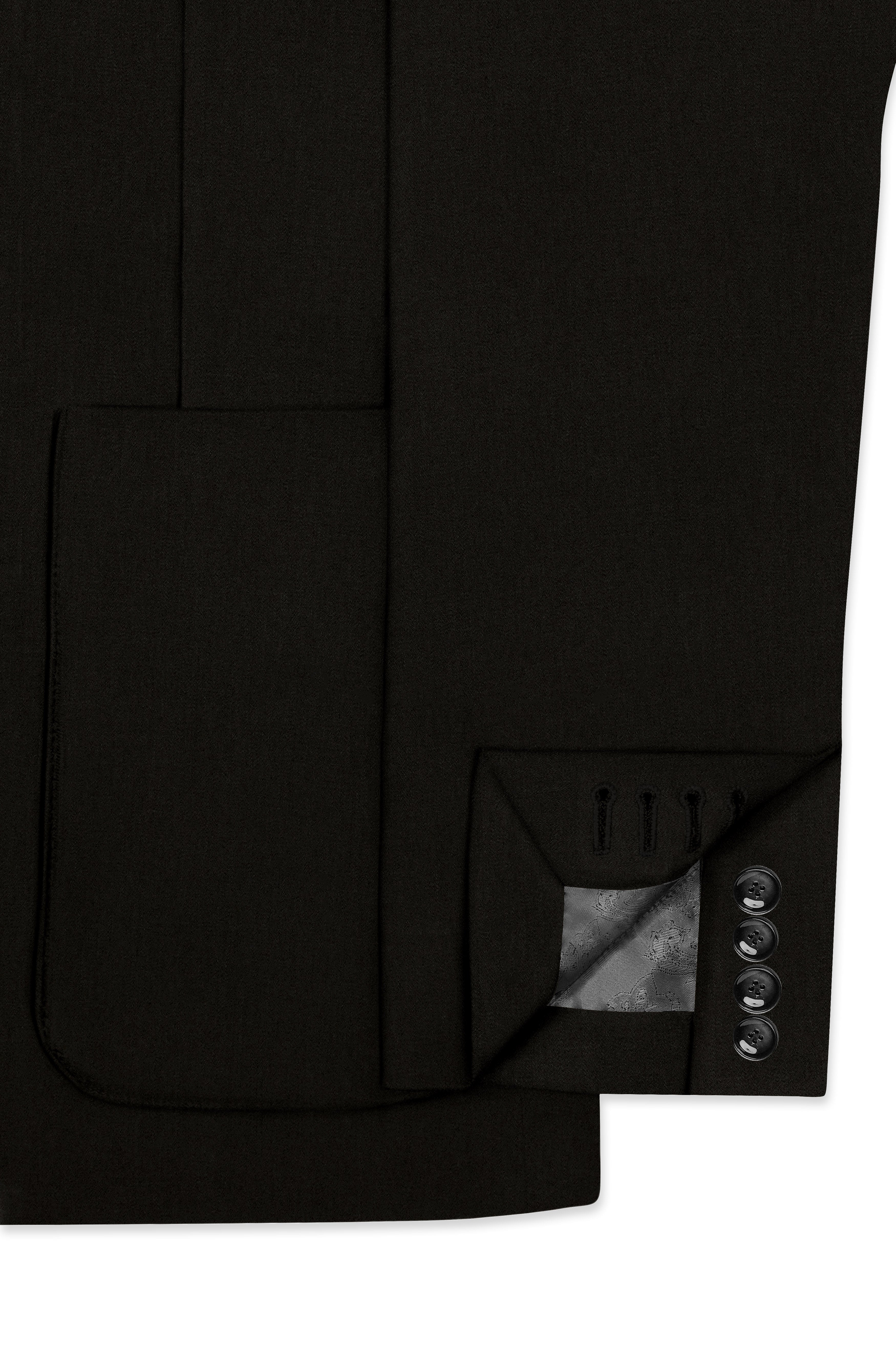 Jadivra-Jade Black Premium Cotton Single Breasted Sports Suit