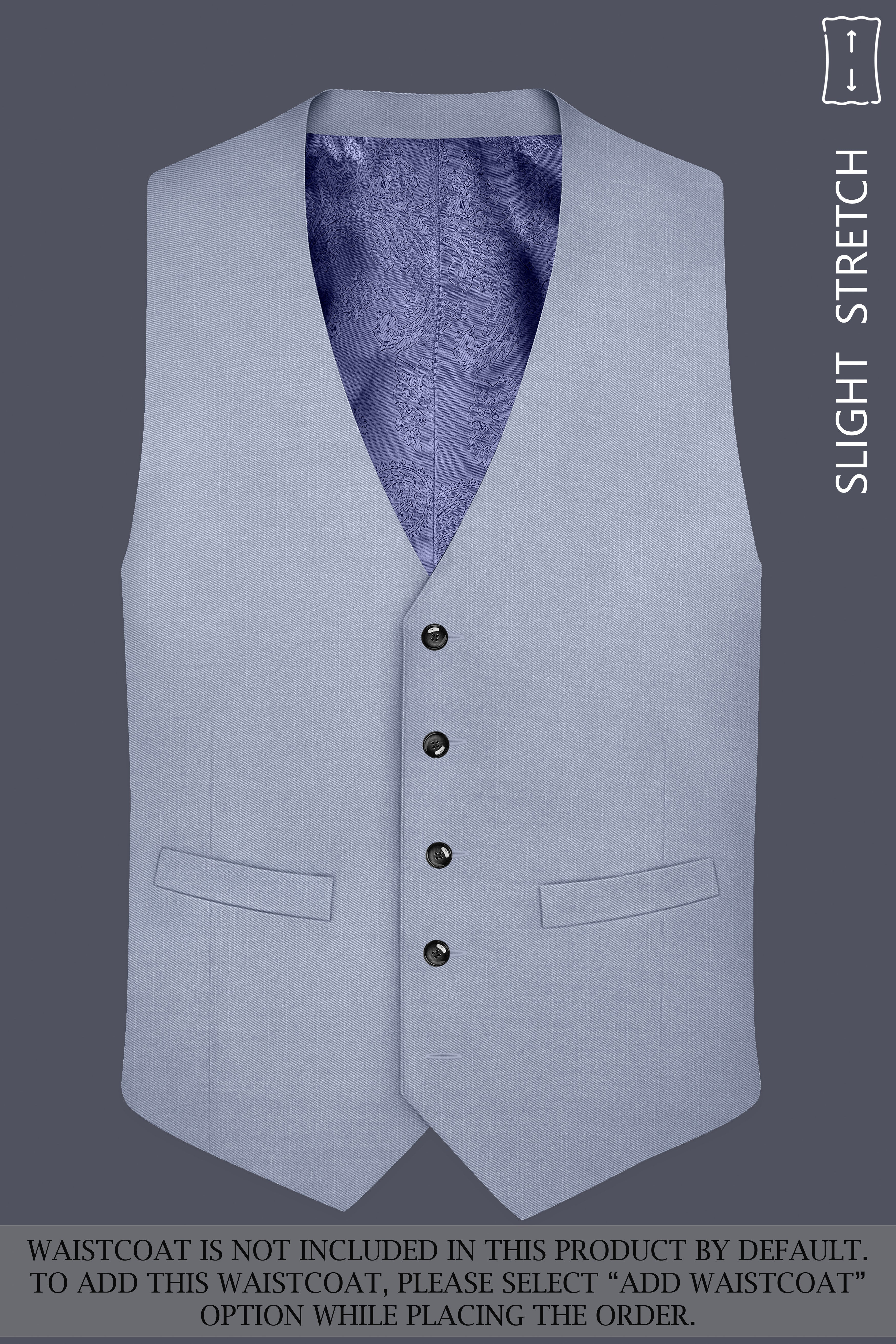 Mistivell-Mountain Mist Gray Wool Rich Single Breasted Stretchable traveler Suit