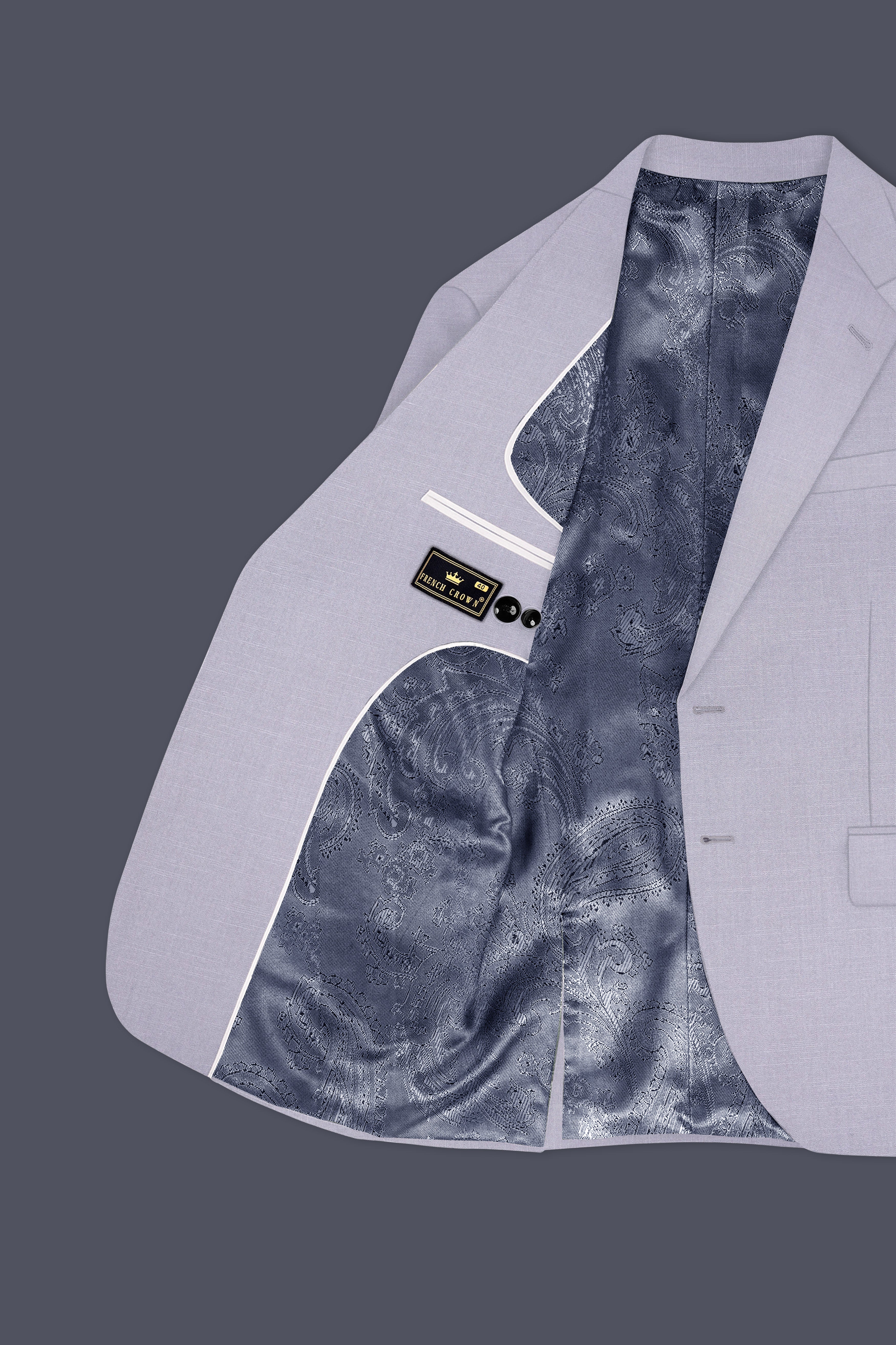Mistivell-Mountain Mist Gray Wool Rich Single Breasted Stretchable traveler Suit