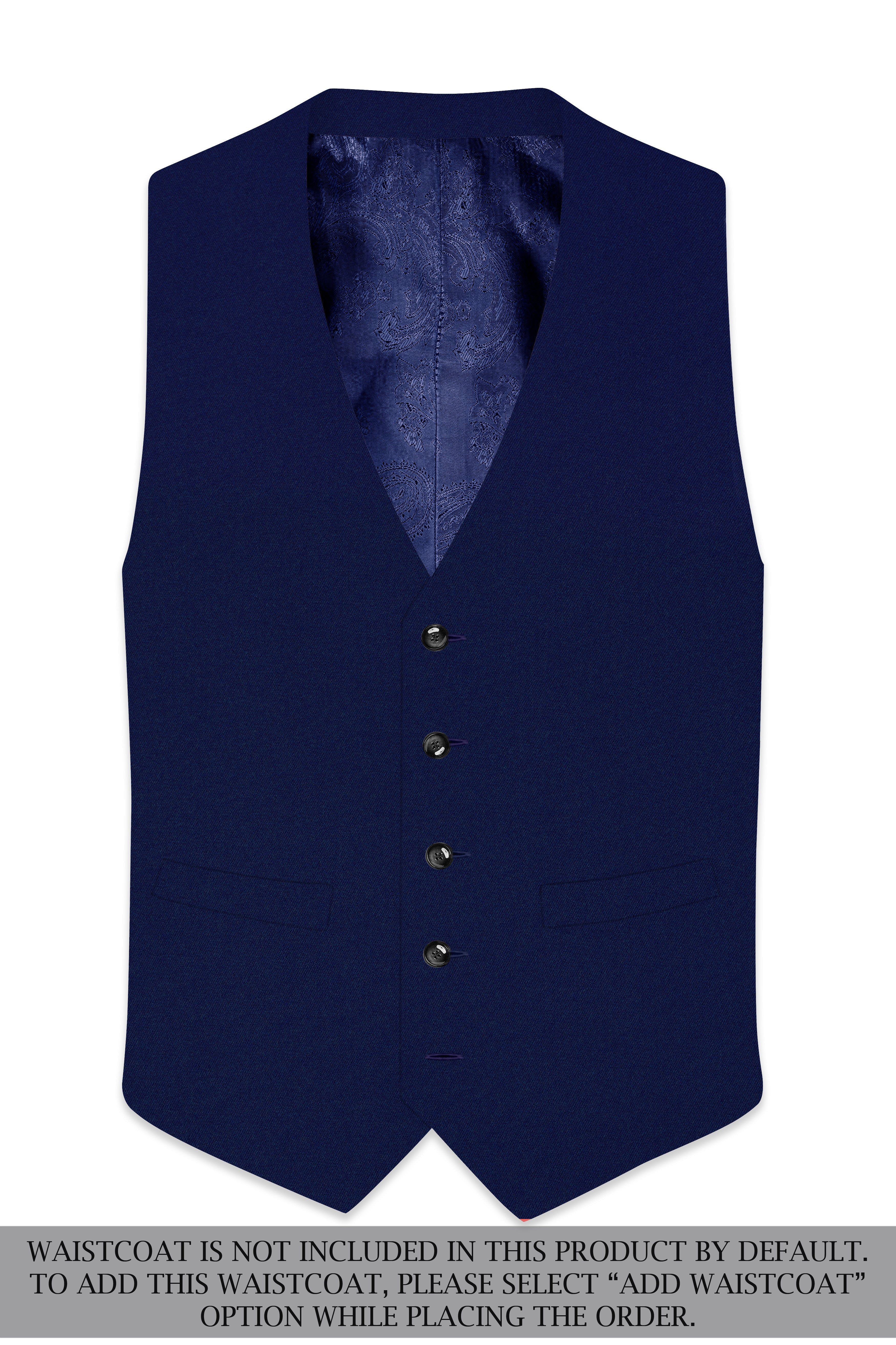 Flyvire-Firefly Blue Wool Rich Double Breasted Stretchable traveler Suit