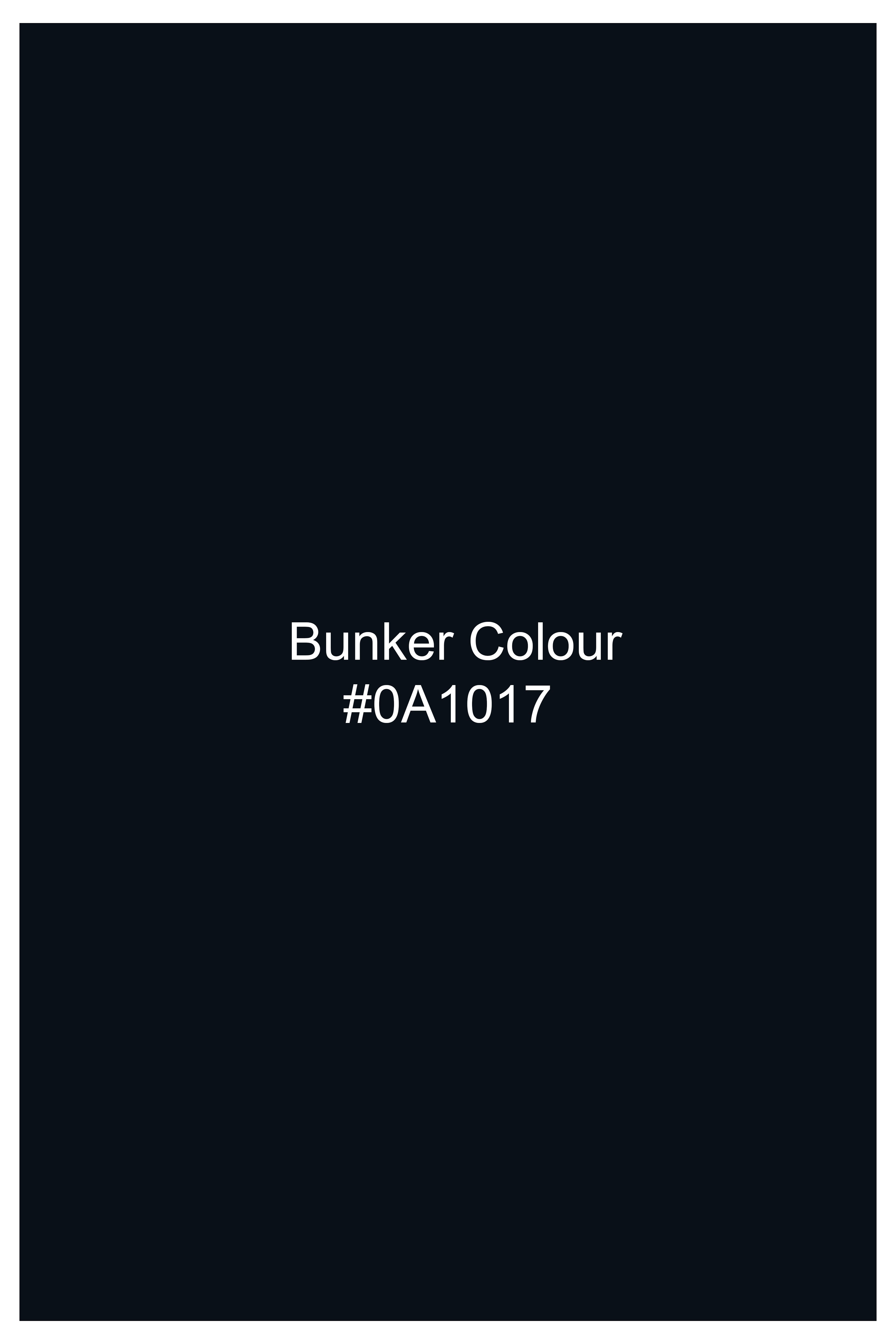 Premivell-Bunker Blue Premium Cotton Single Breasted Sports Suit