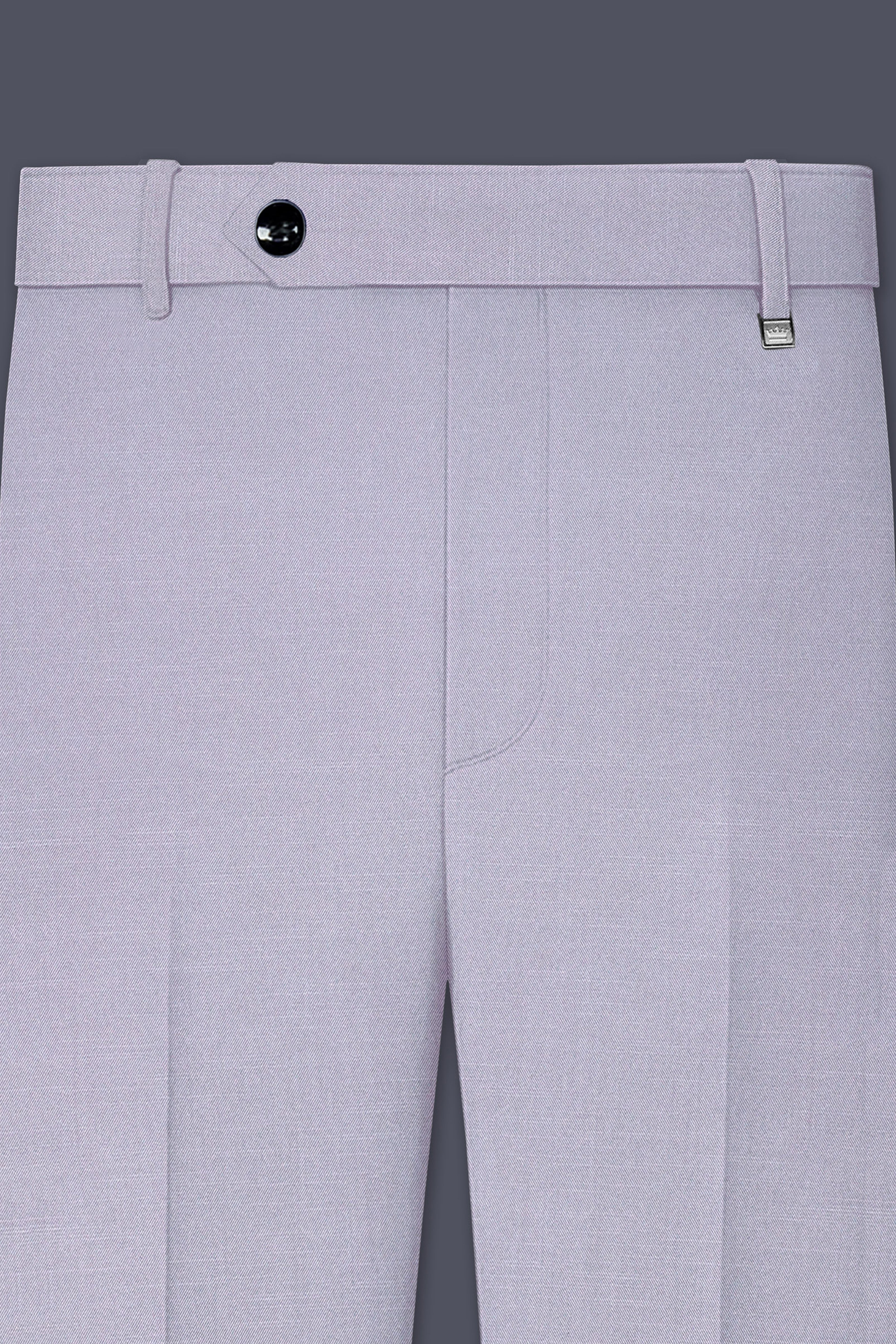 Mistivell-Mountain Mist Gray Wool Rich Bandhgala Stretchable traveler Suit