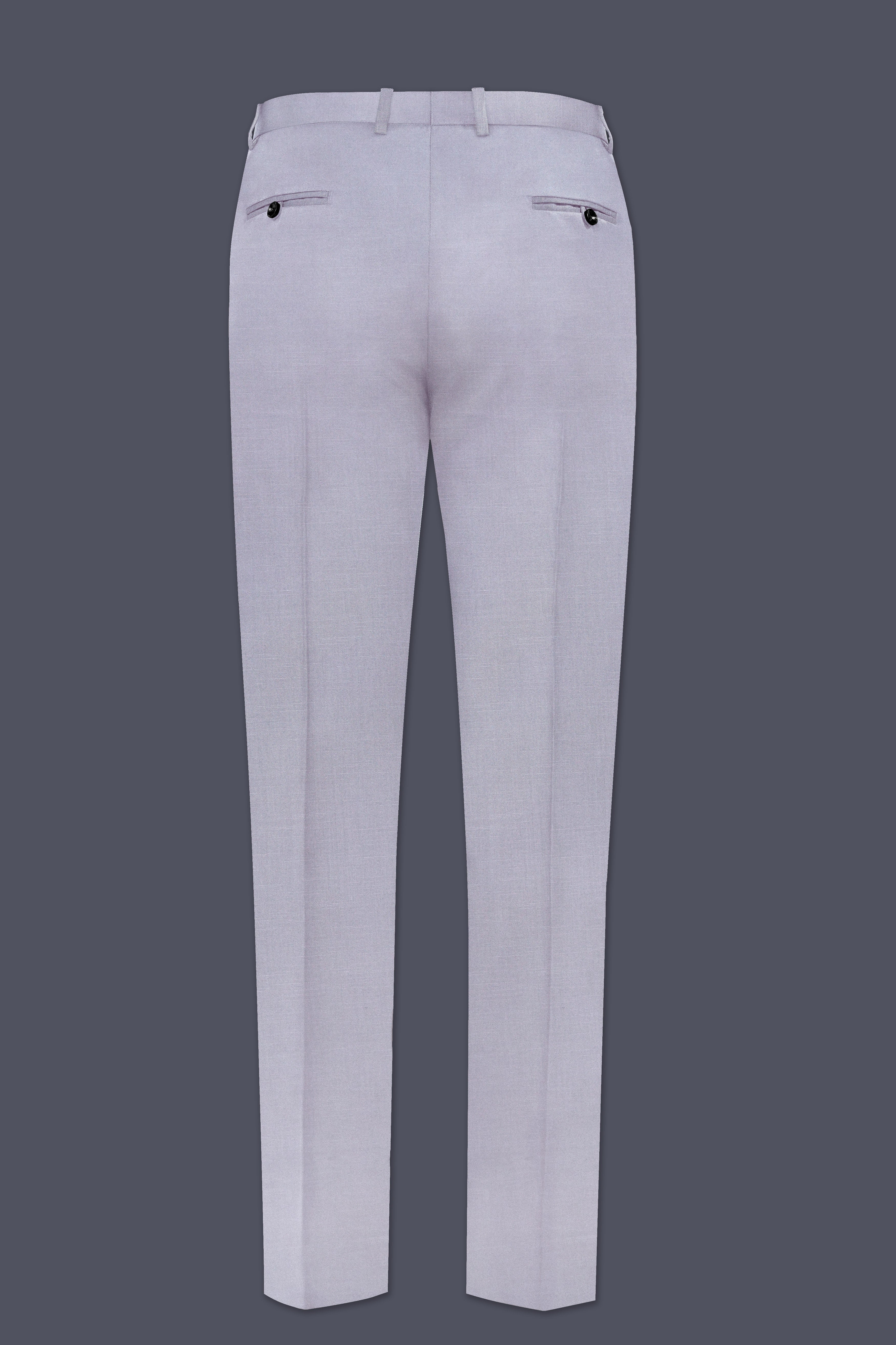 Mistivell-Mountain Mist Gray Wool Rich Bandhgala Stretchable traveler Suit