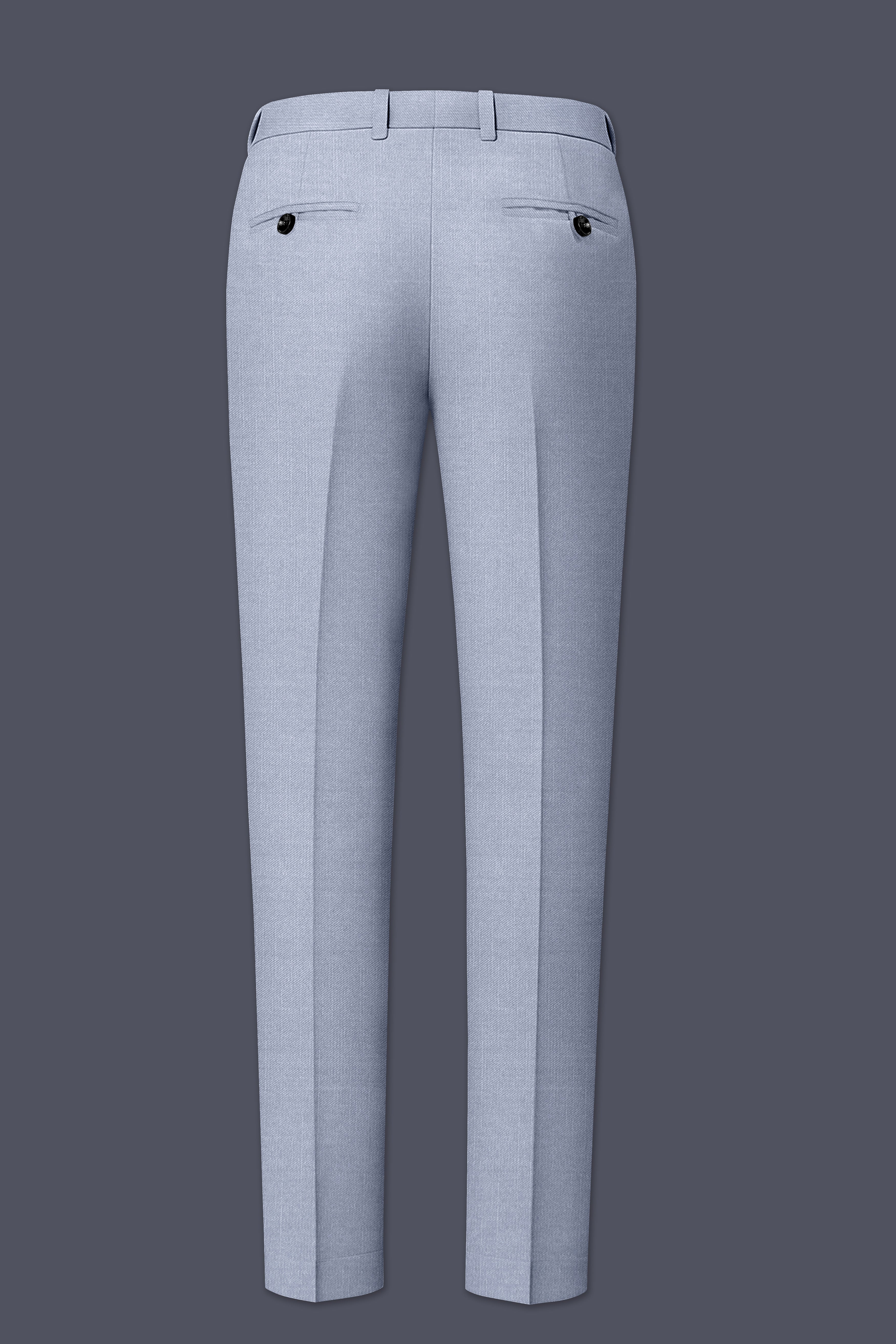 Mistivell-Mountain Mist Gray Wool Rich Bandhgala Stretchable traveler Suit