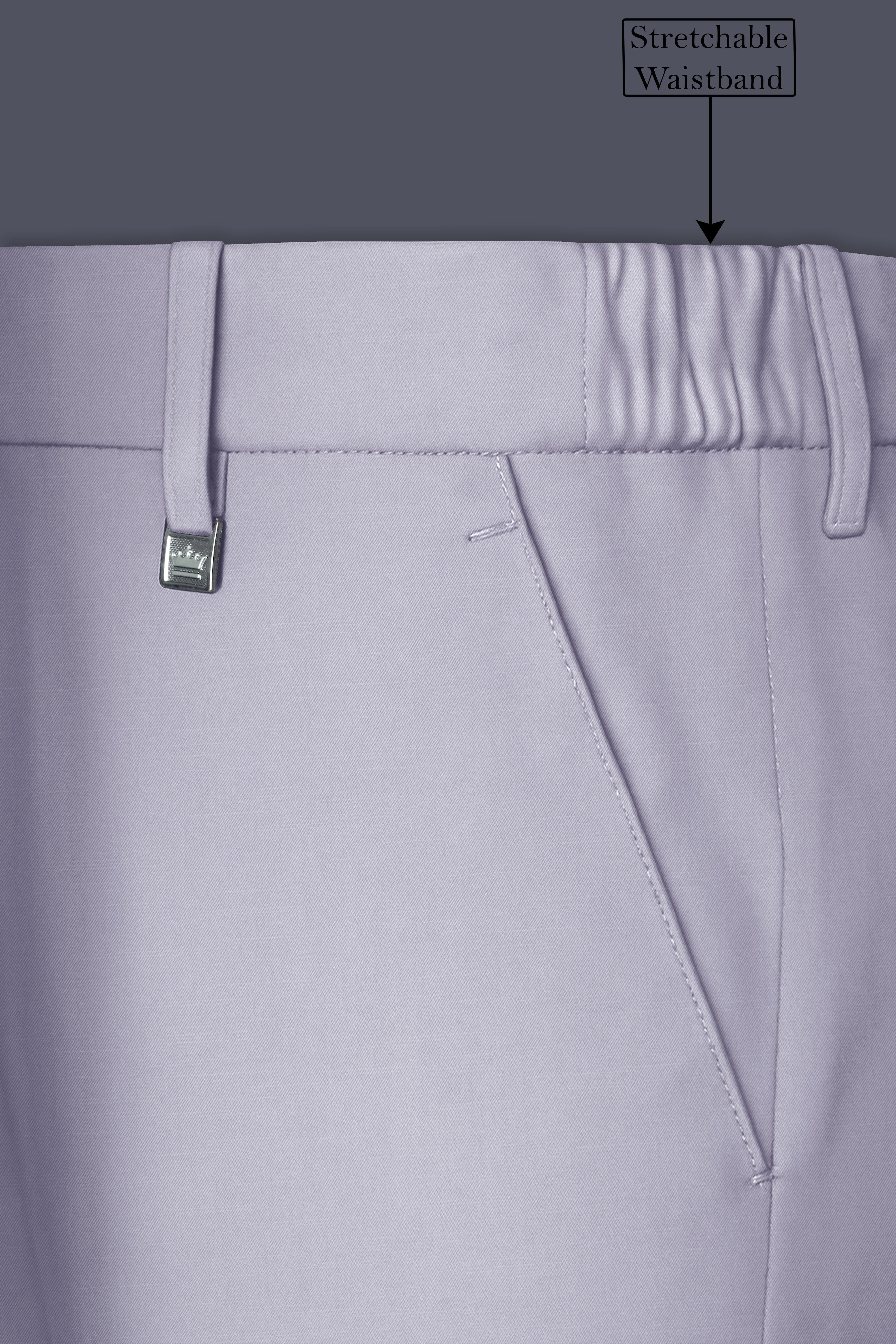 Mistivell-Mountain Mist Gray Wool Rich Bandhgala Stretchable traveler Suit