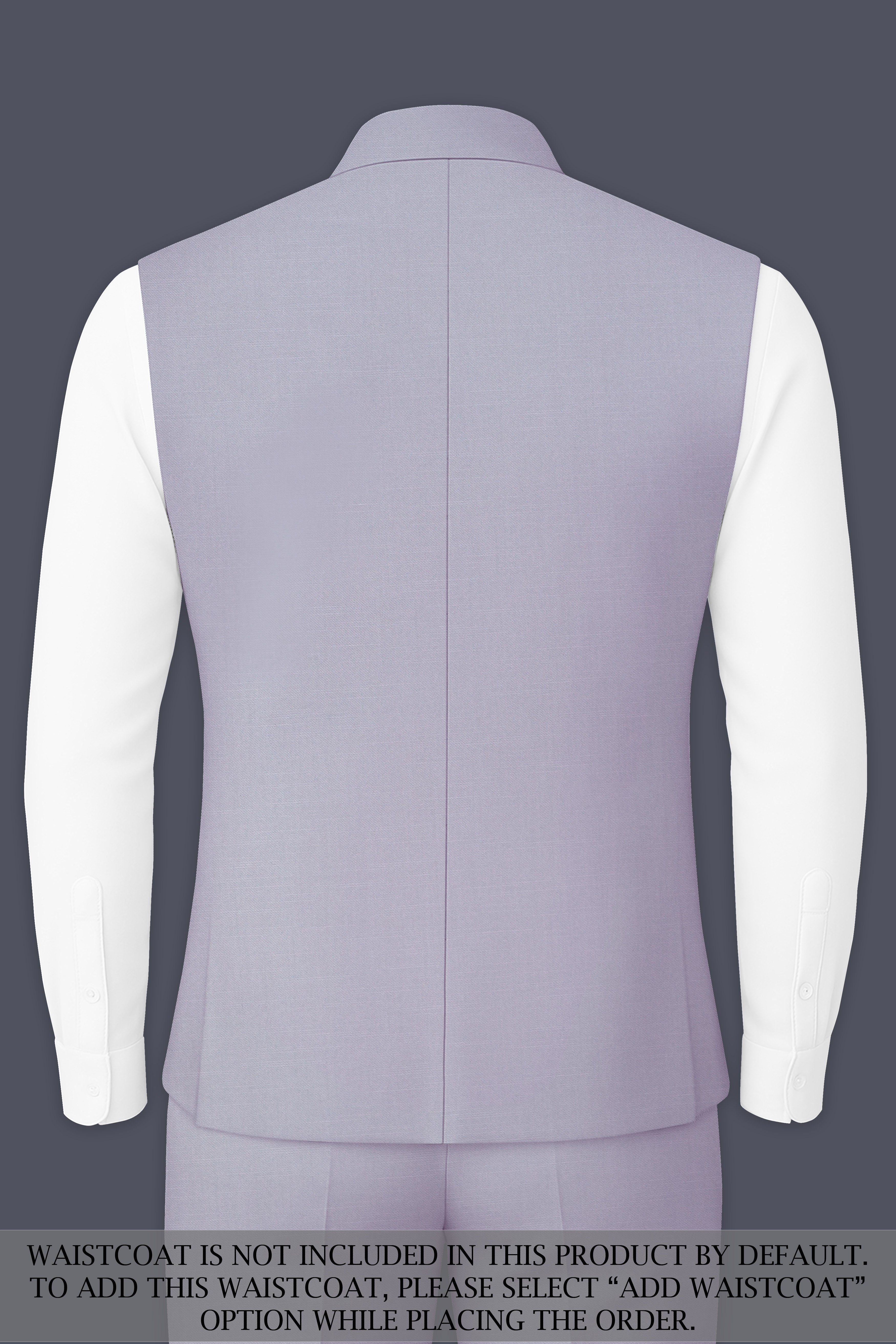 Mistivell-Mountain Mist Gray Wool Rich Bandhgala Stretchable traveler Suit