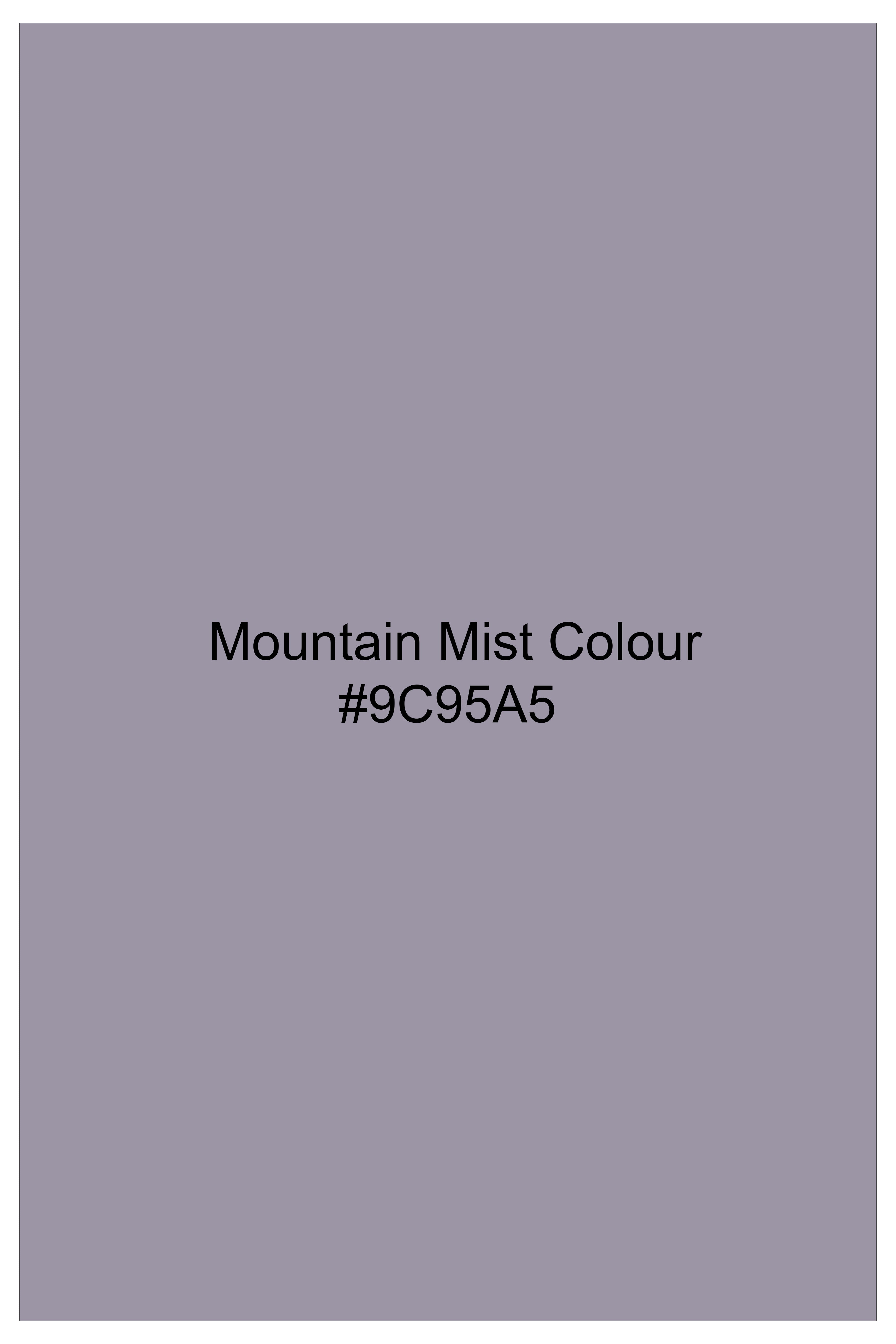 Mistivell-Mountain Mist Gray Wool Rich Bandhgala Stretchable traveler Suit