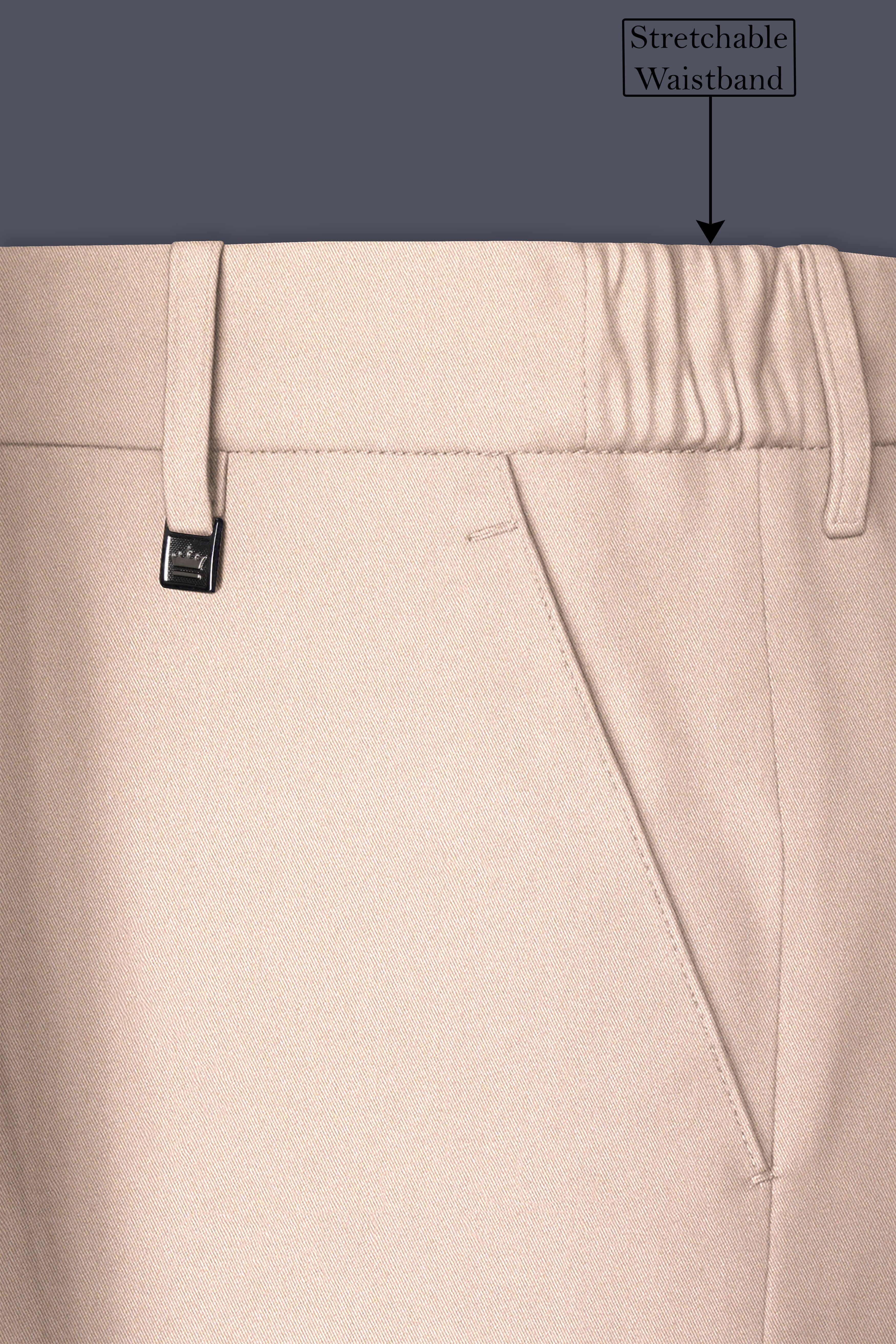 Ivocrest-Albescent Cream Premium Cotton Single Breasted Sports Suit