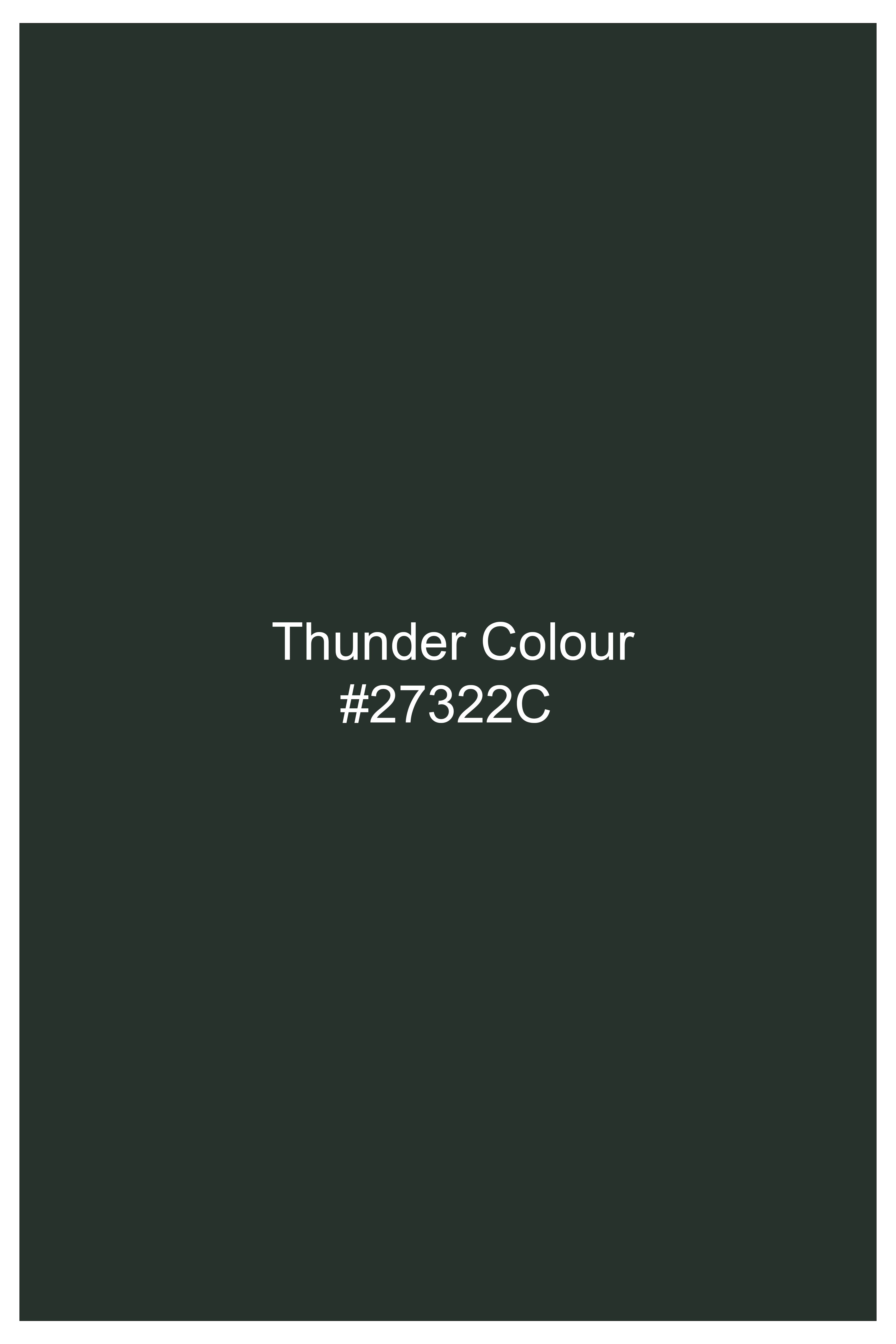 Virenzor-Thunder Green Windowpane Wool Rich Single Breasted Suit