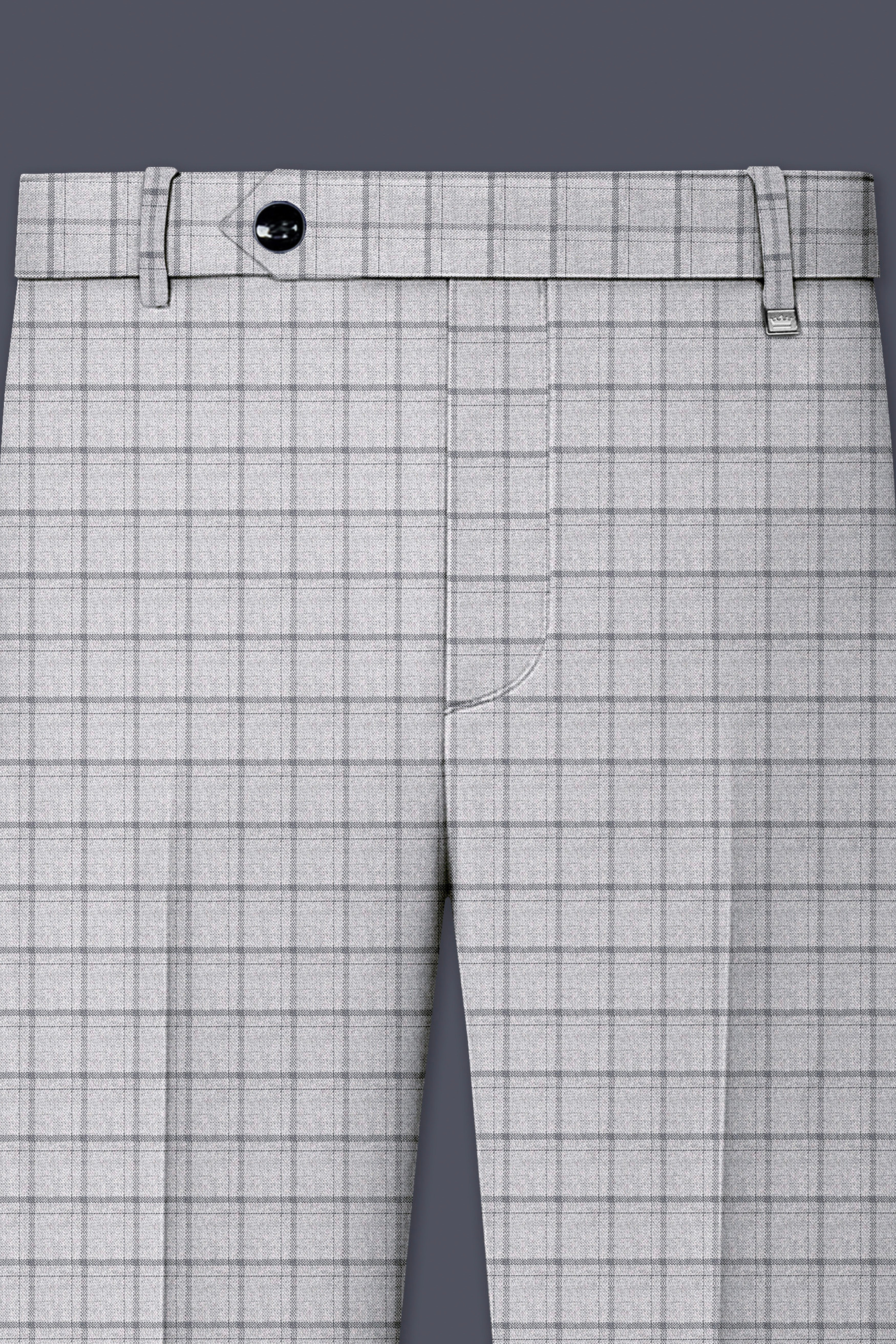 Cinerro-Mercury Gray Plaid Wool Rich Single Breasted Suit