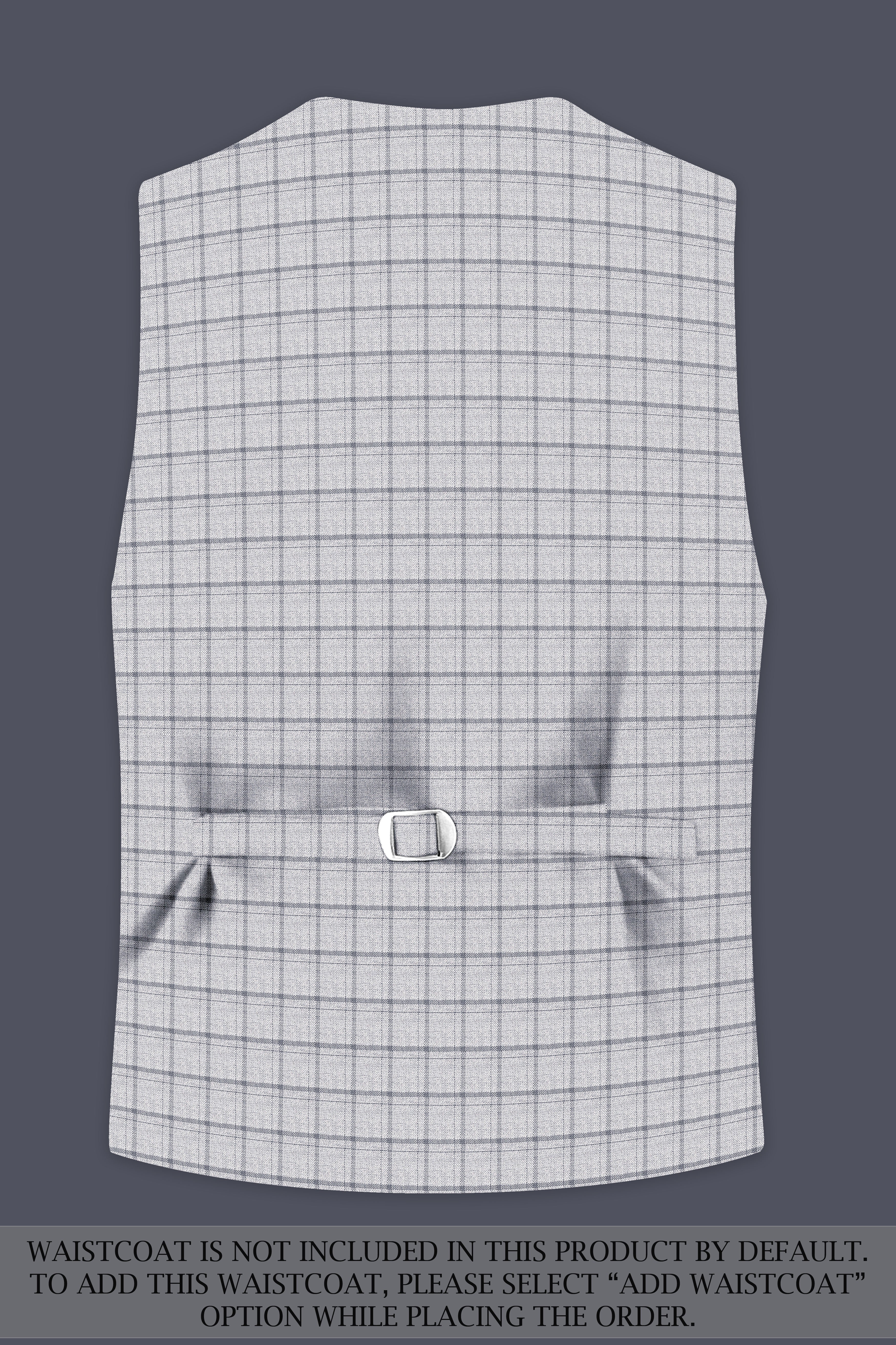 Cinerro-Mercury Gray Plaid Wool Rich Single Breasted Suit