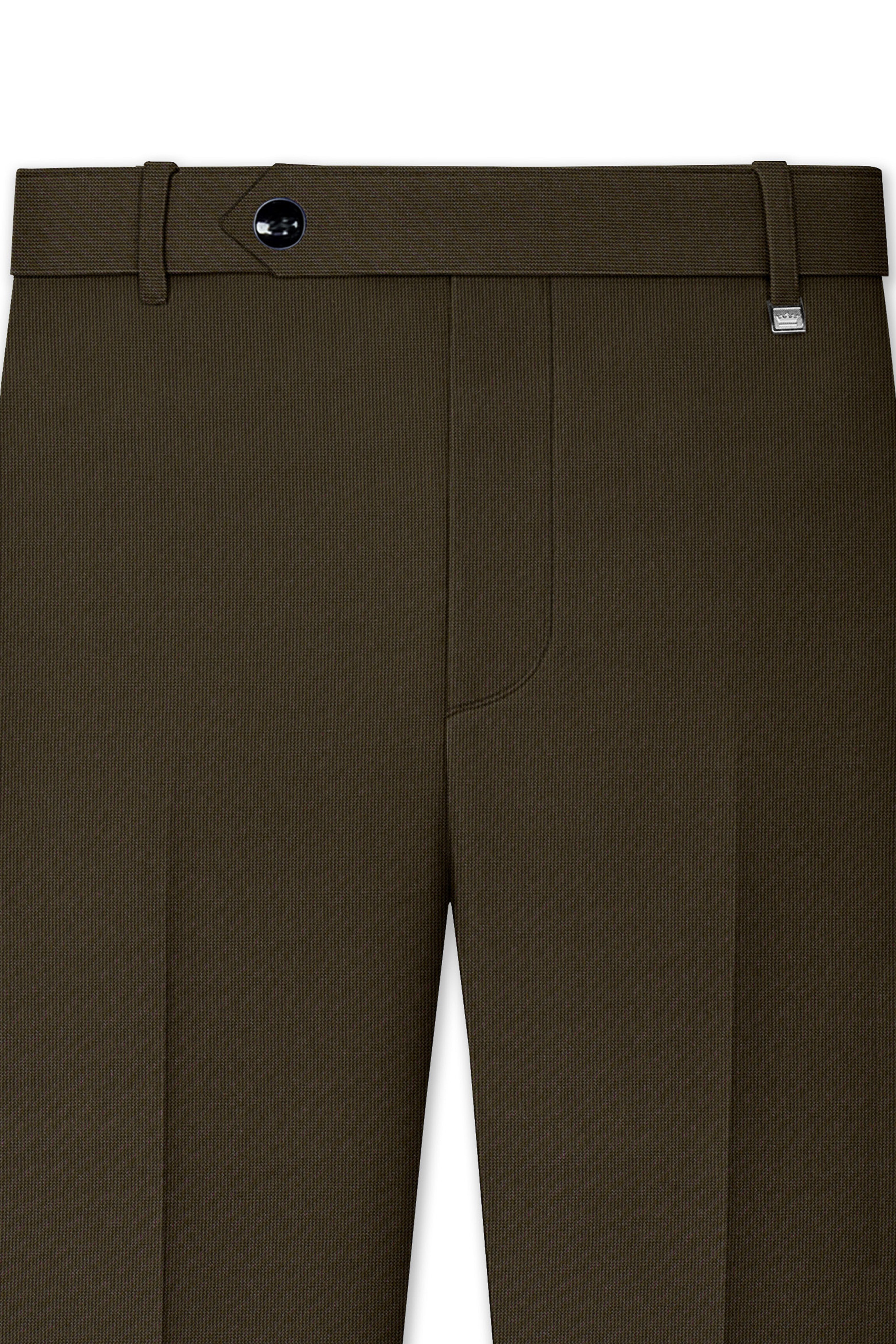 Terravo-Eternity Brown Textured Wool Rich Single Breasted Suit