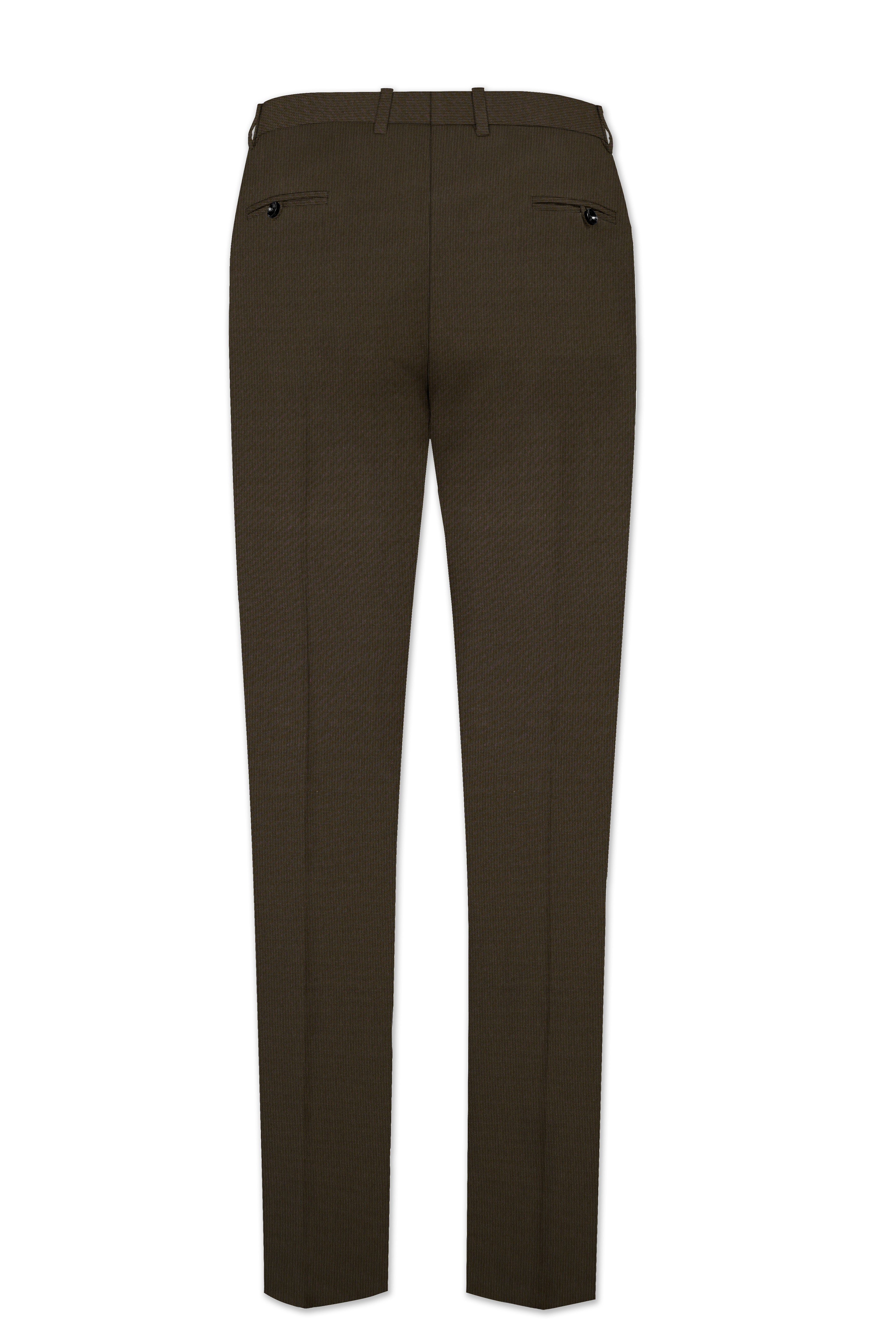 Terravo-Eternity Brown Textured Wool Rich Single Breasted Suit