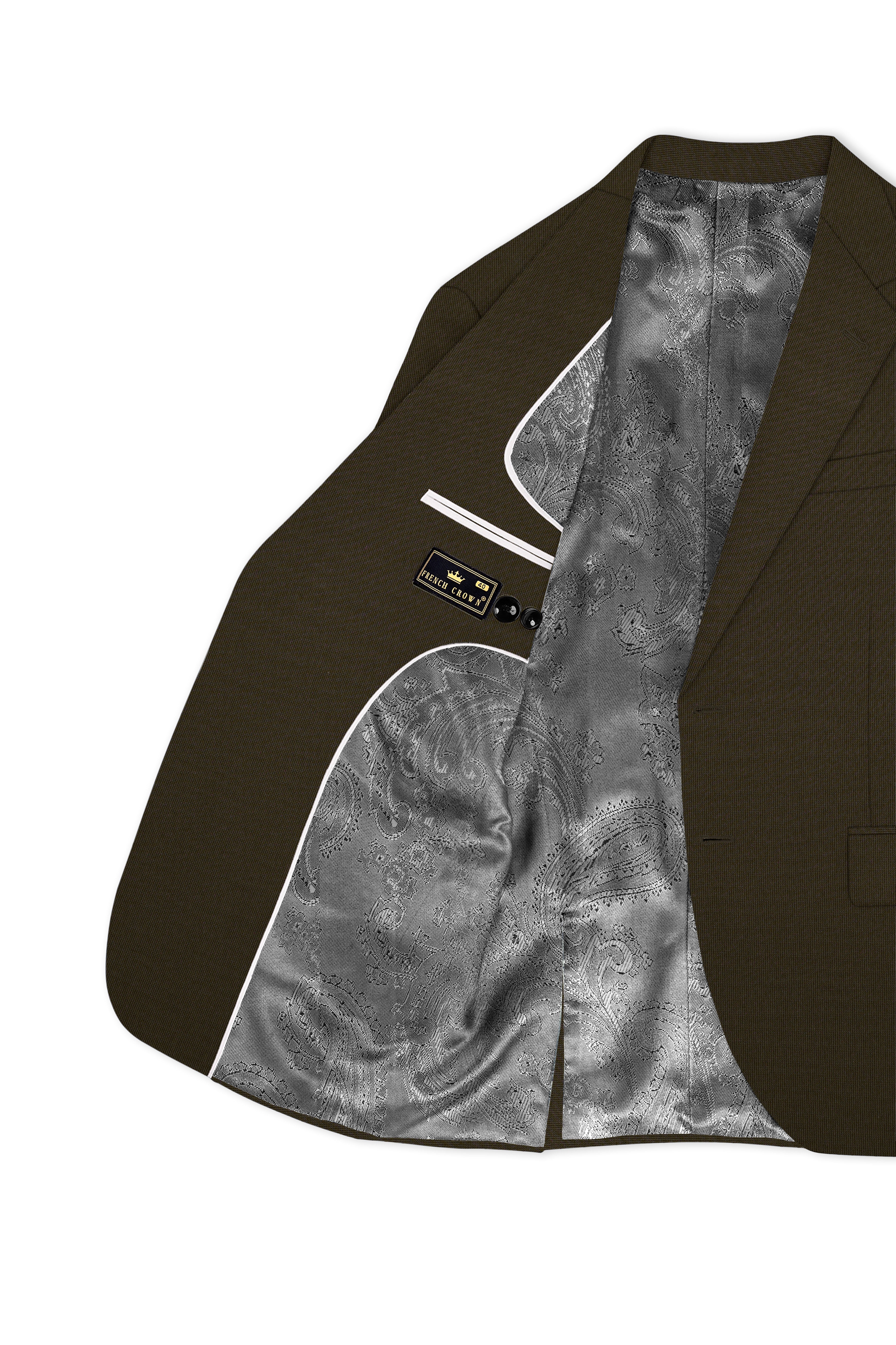 Terravo-Eternity Brown Textured Wool Rich Single Breasted Suit