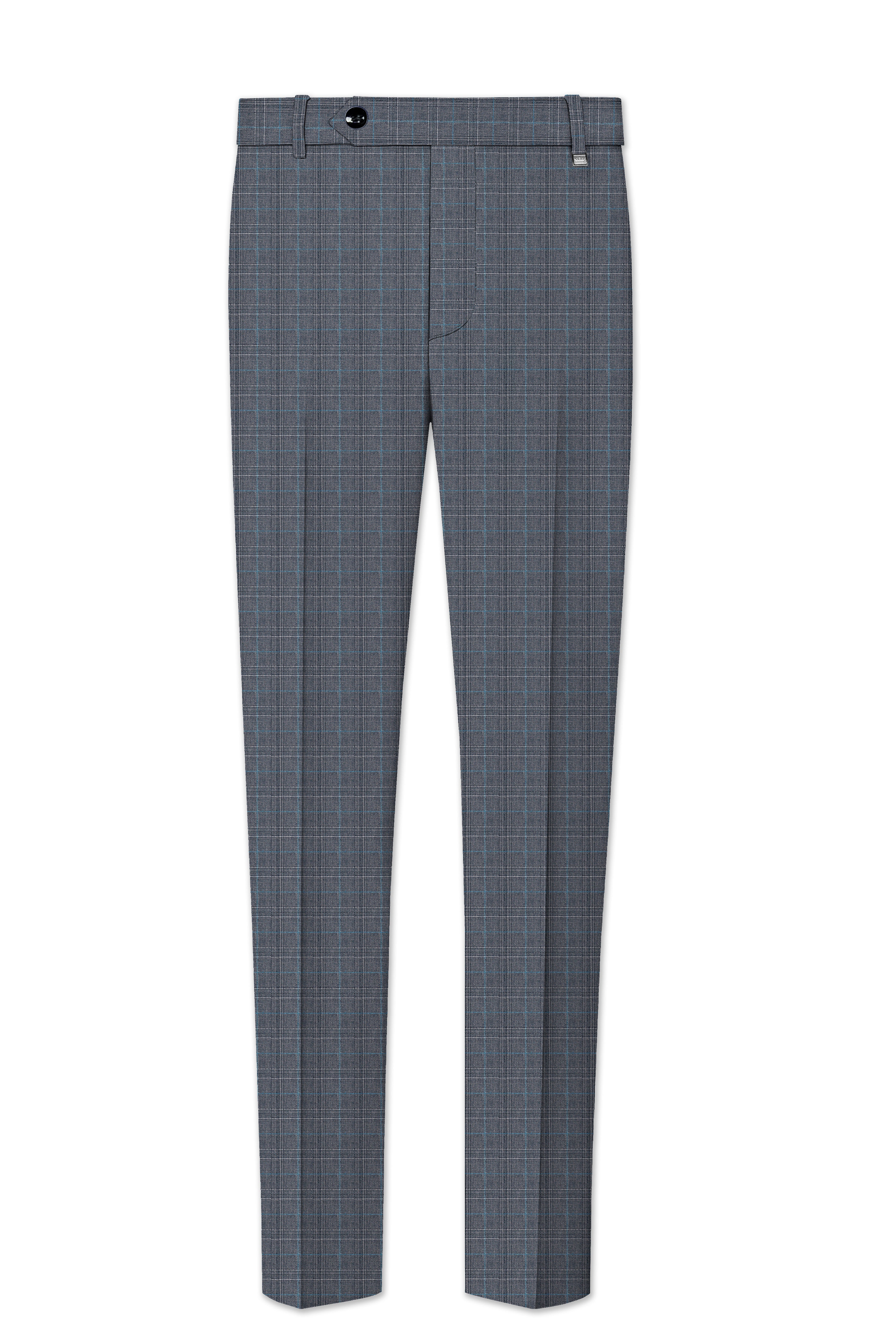 Plaivoro-Scarpa Gray Plaid Cotton Double Breasted Suit