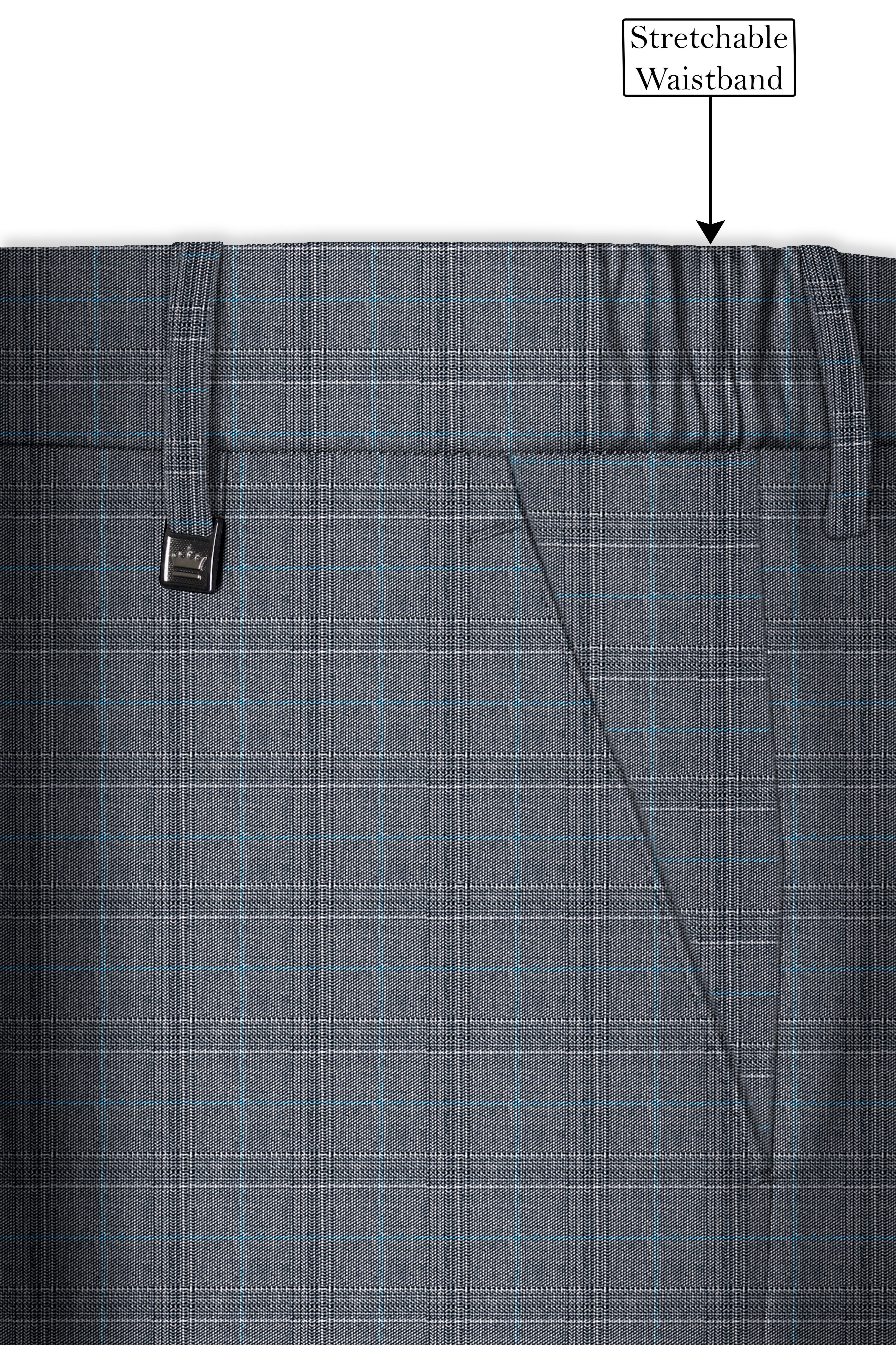 Plaivoro-Scarpa Gray Plaid Cotton Double Breasted Suit