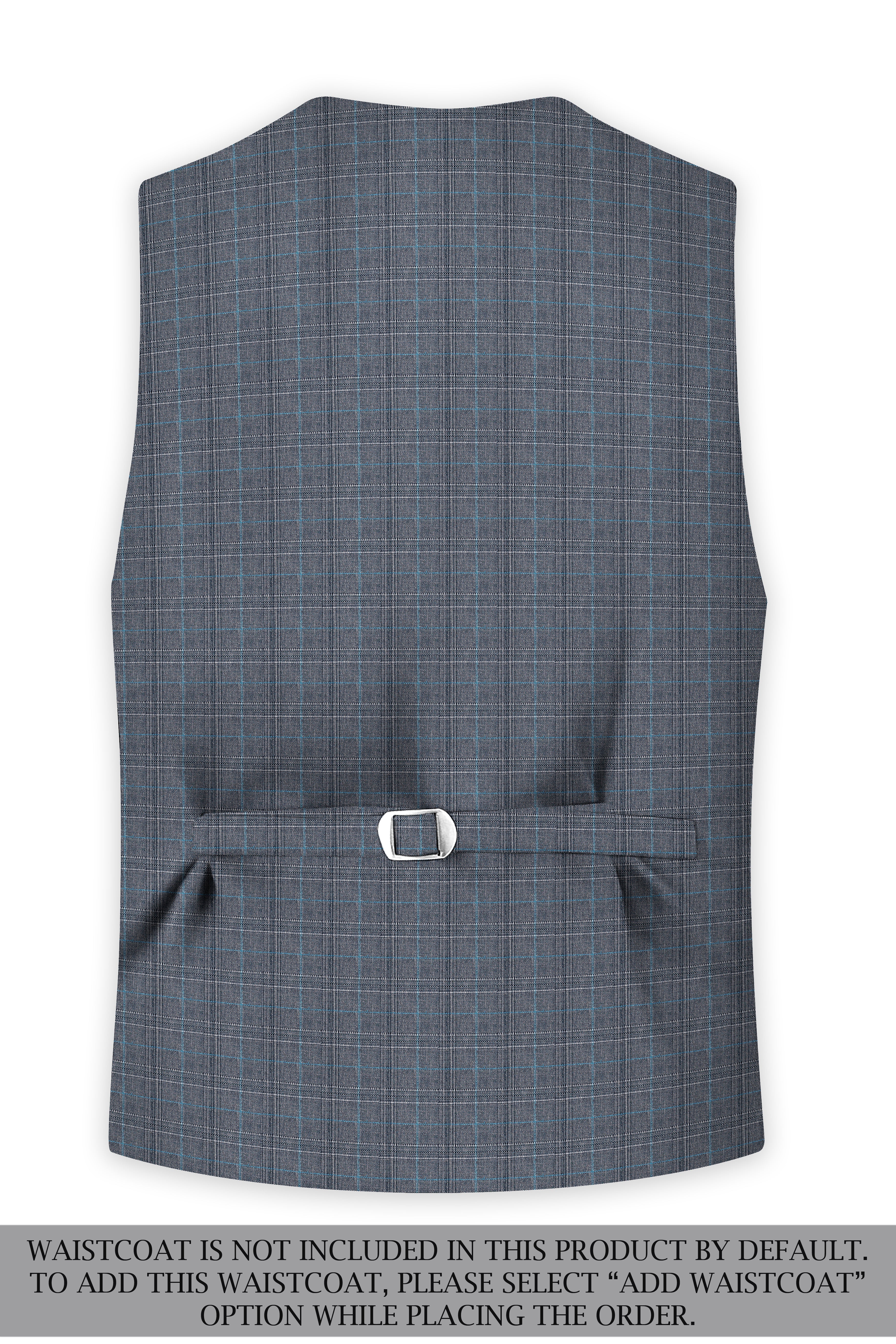 Plaivoro-Scarpa Gray Plaid Cotton Double Breasted Suit