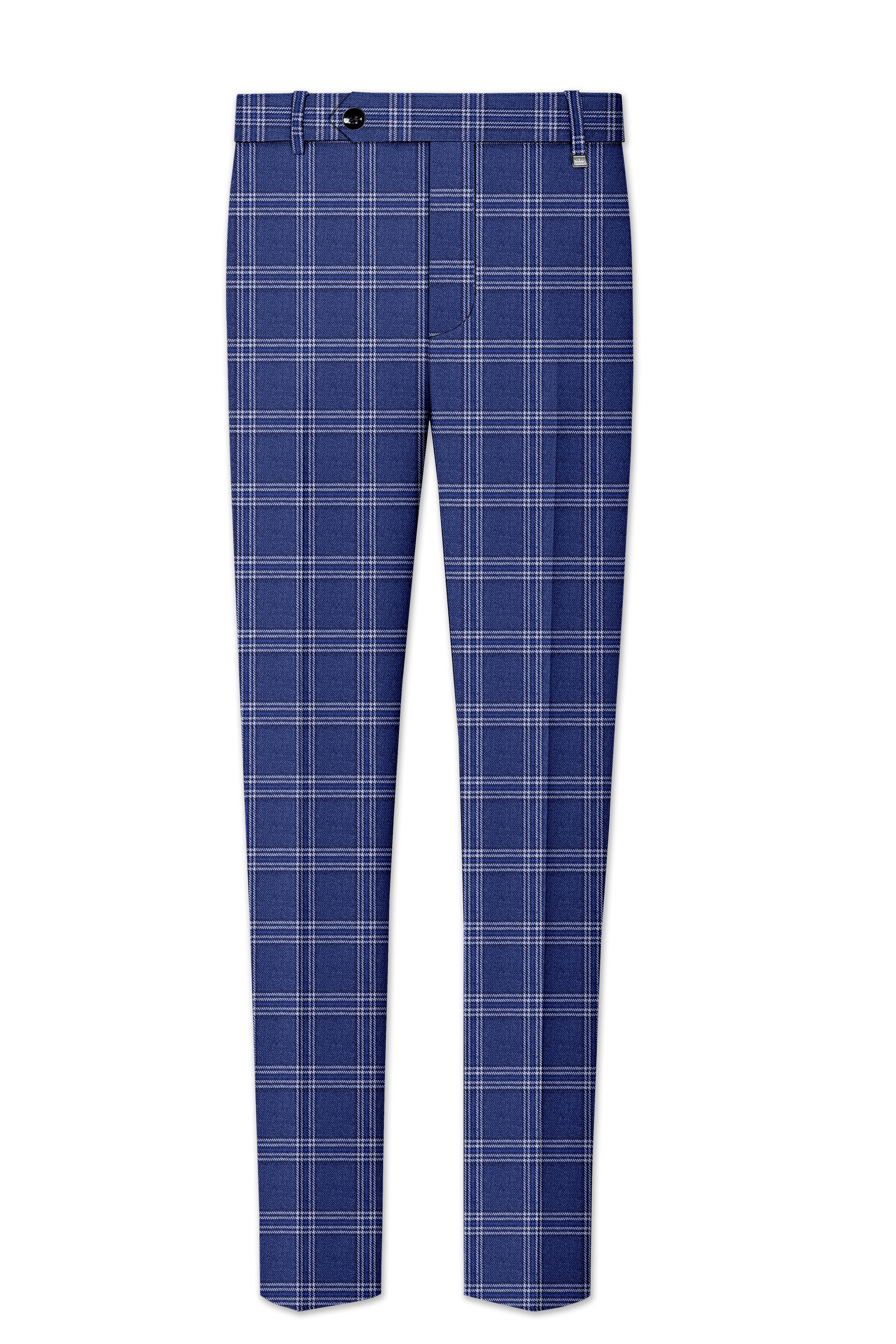 Azzivon-Biscay Blue Plaid Tweed Single Breasted Suit