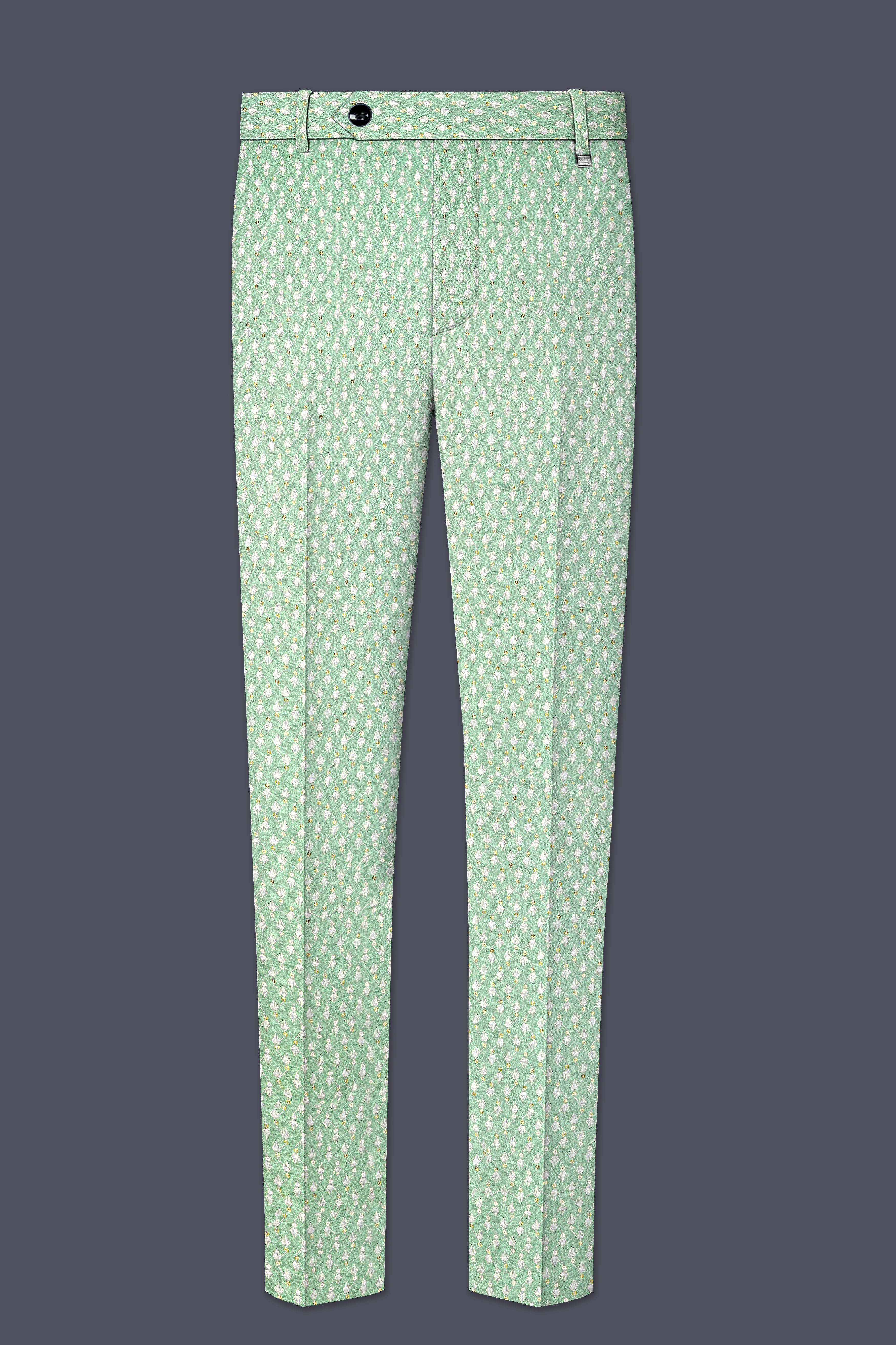 Veressa-Tasman Green Embroidered Viscose Designer Tuxedo Suit