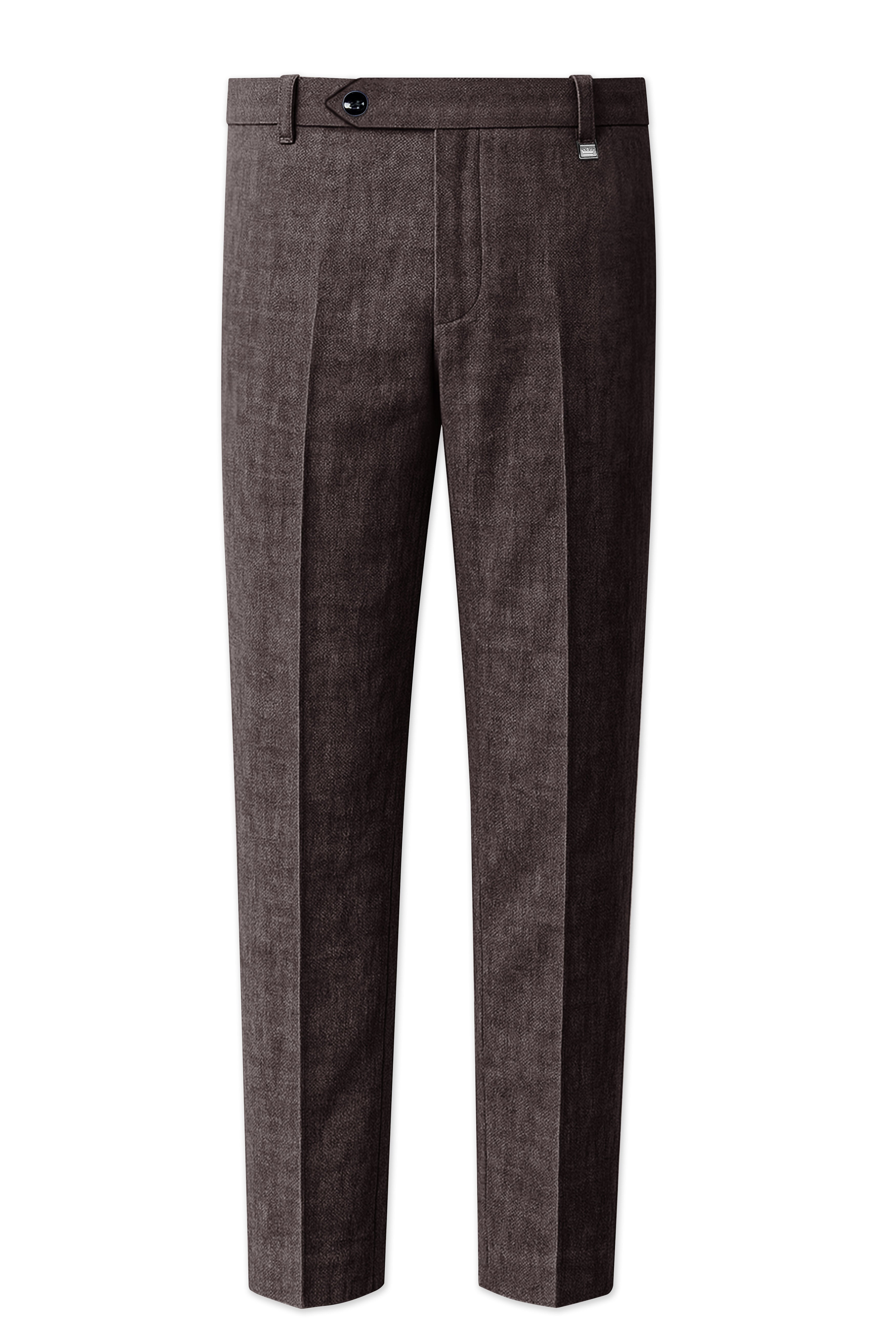 Terravo-Iridium Brown Luxurious Linen Single Breasted Sports Suit