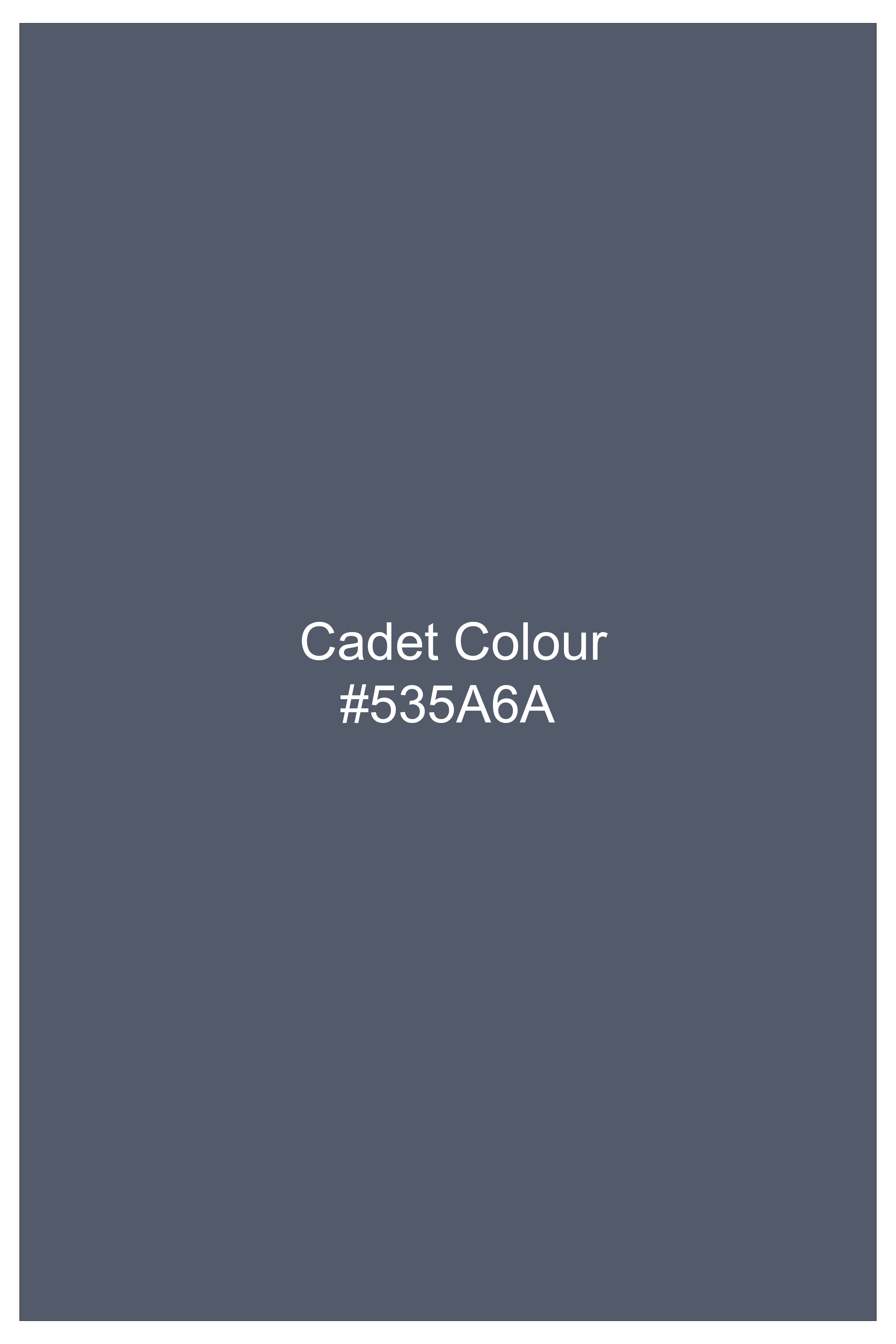 Azurven-Cadet Blue Luxurious Linen Single Breasted Sports Suit