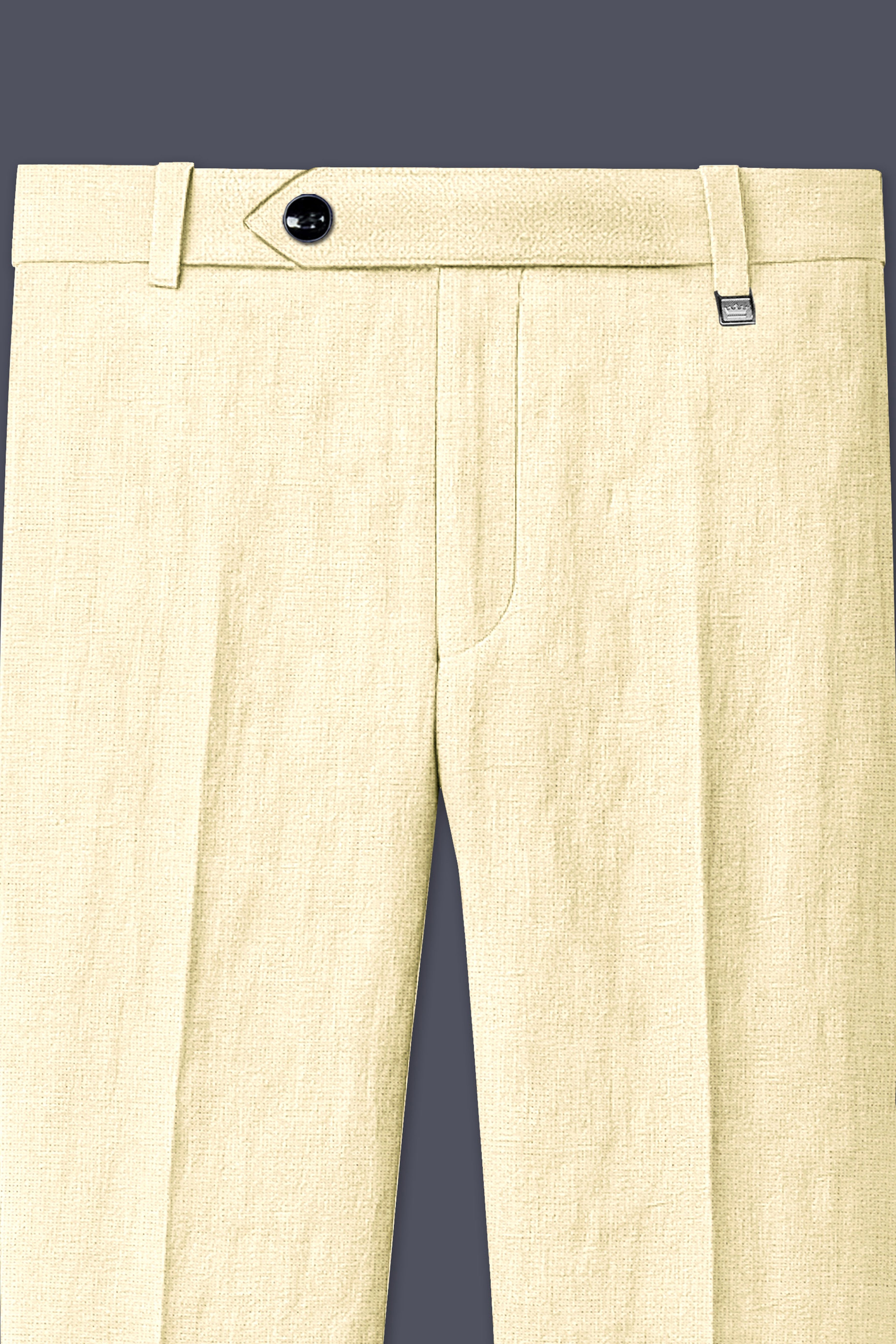 Crevano-Tequila Cream Luxurious Linen Single Breasted Sports Suit