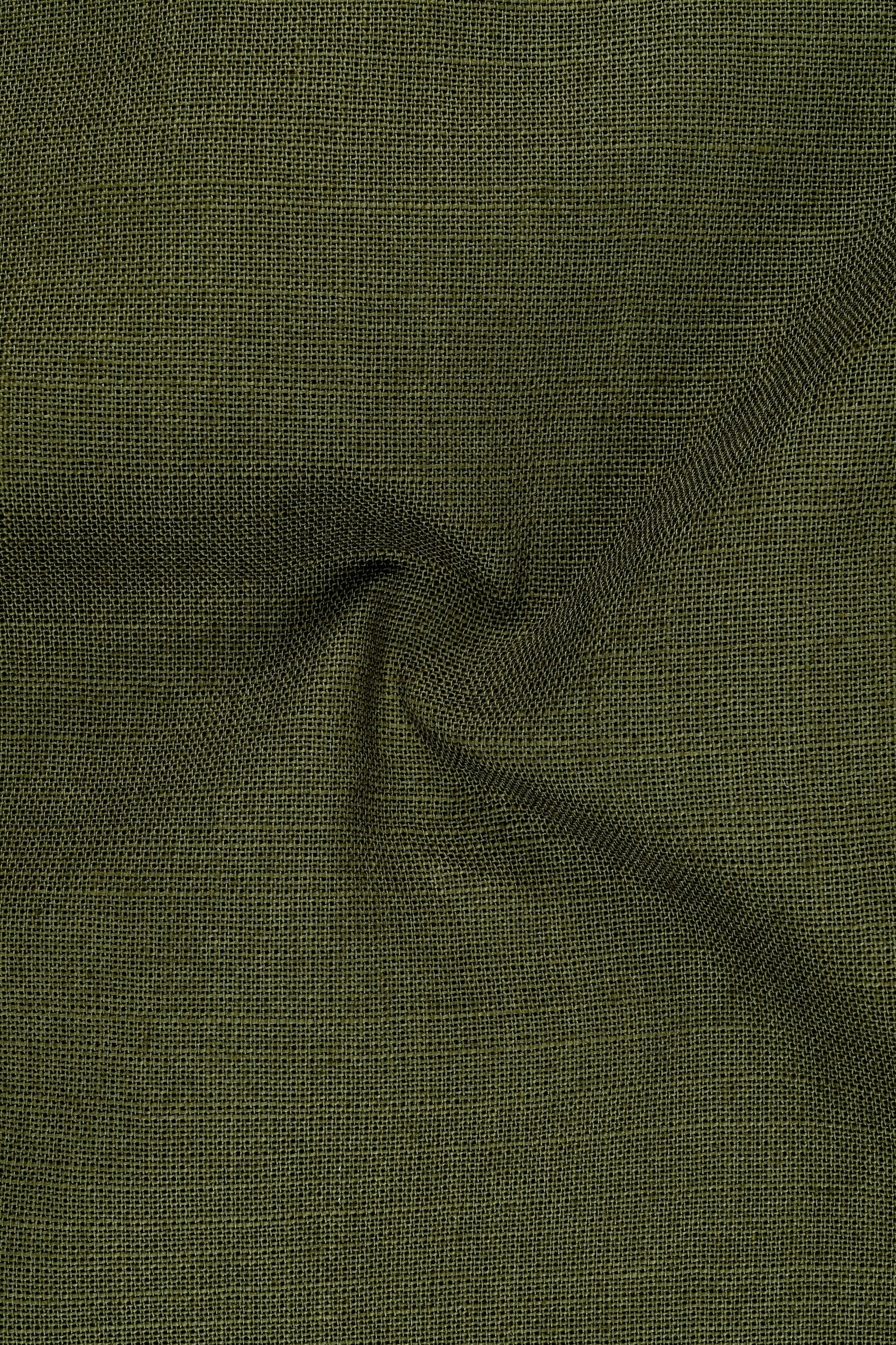 Gravino-Rifle Green Luxurious Linen Single Breasted Sports Suit