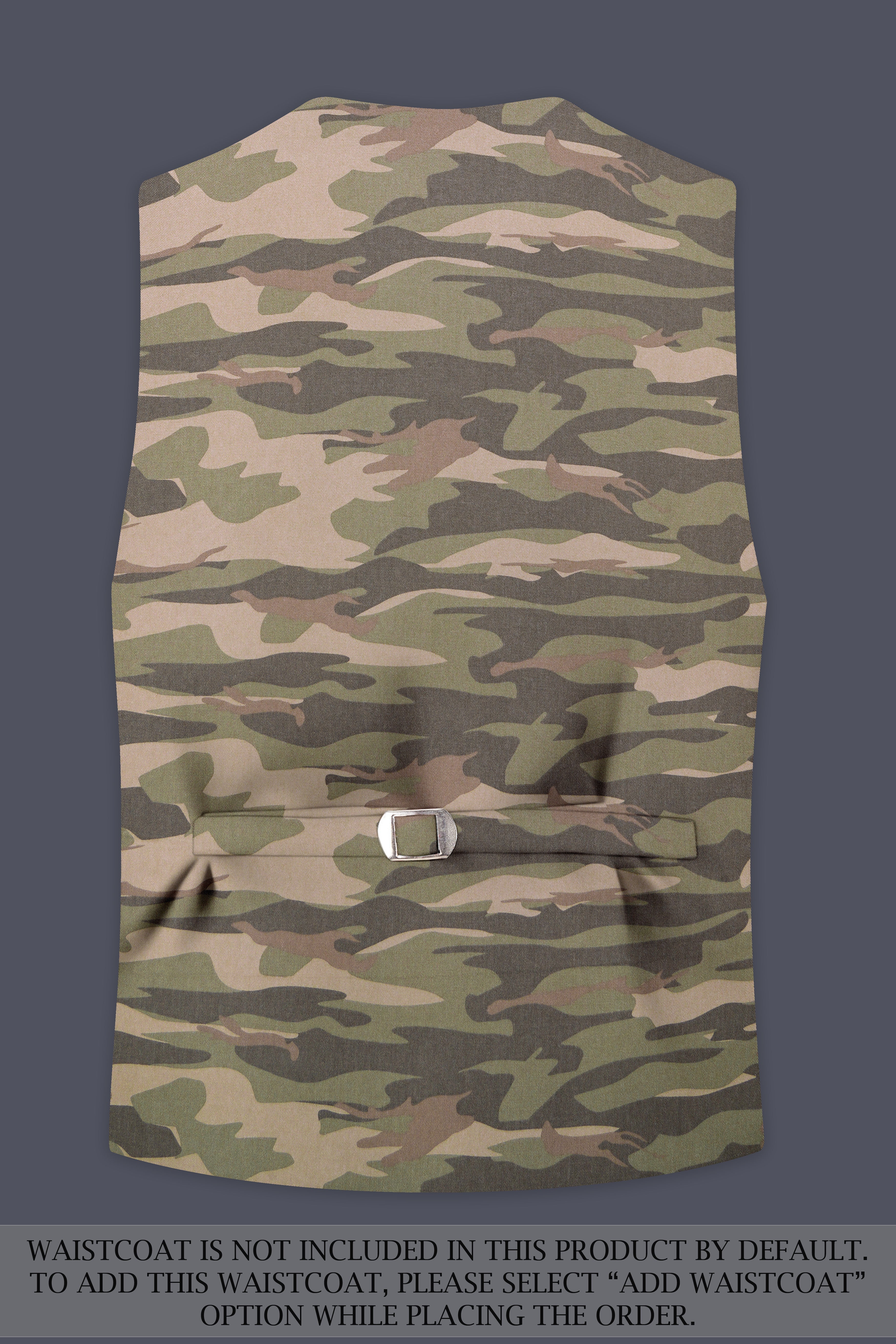 Wengoro-Crocodile Brown And Wenge Camouflage Printed Cotton Single Breasted Suit