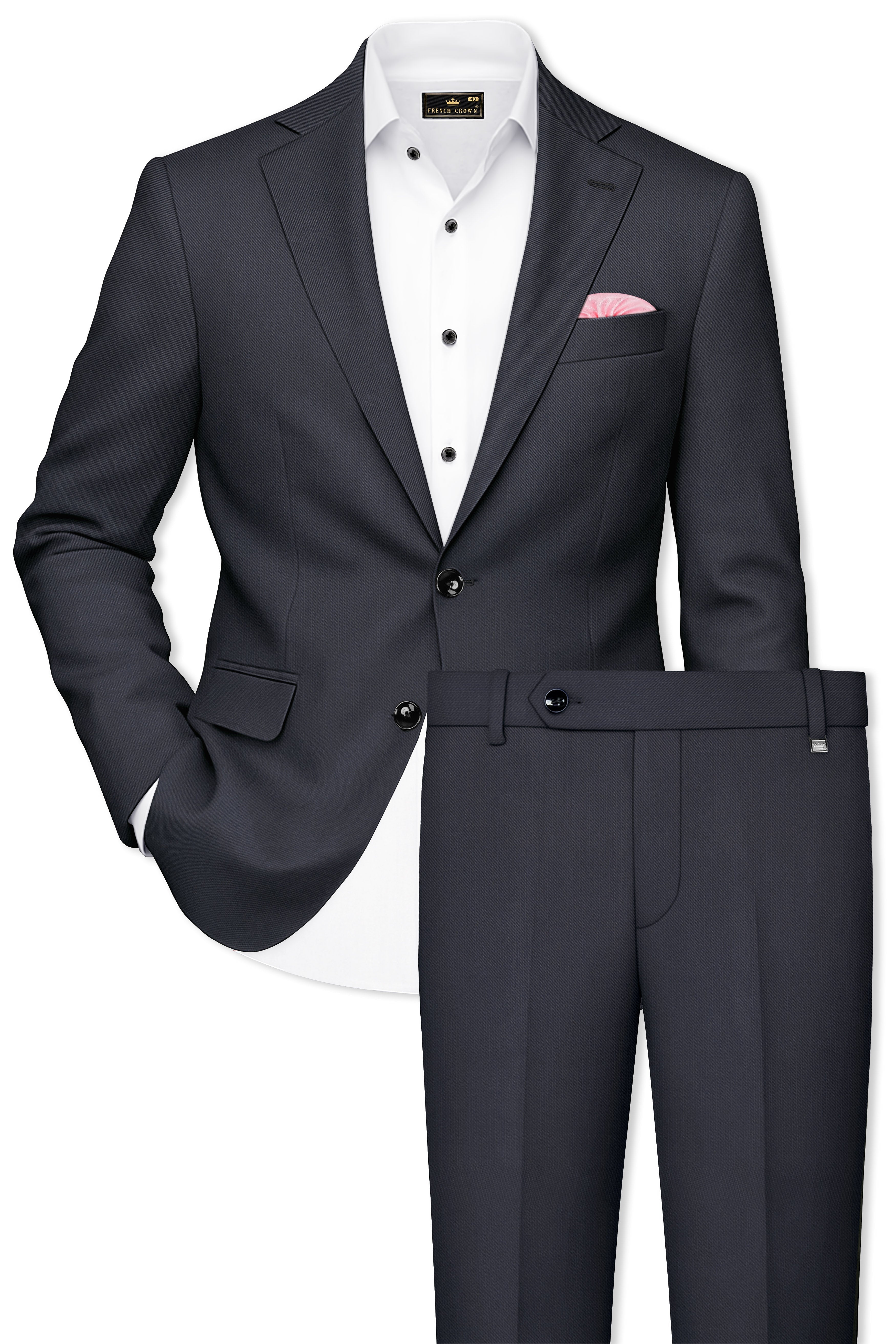 Argenvo-Baltic Sea Gray Wool Rich Single Breasted Suit