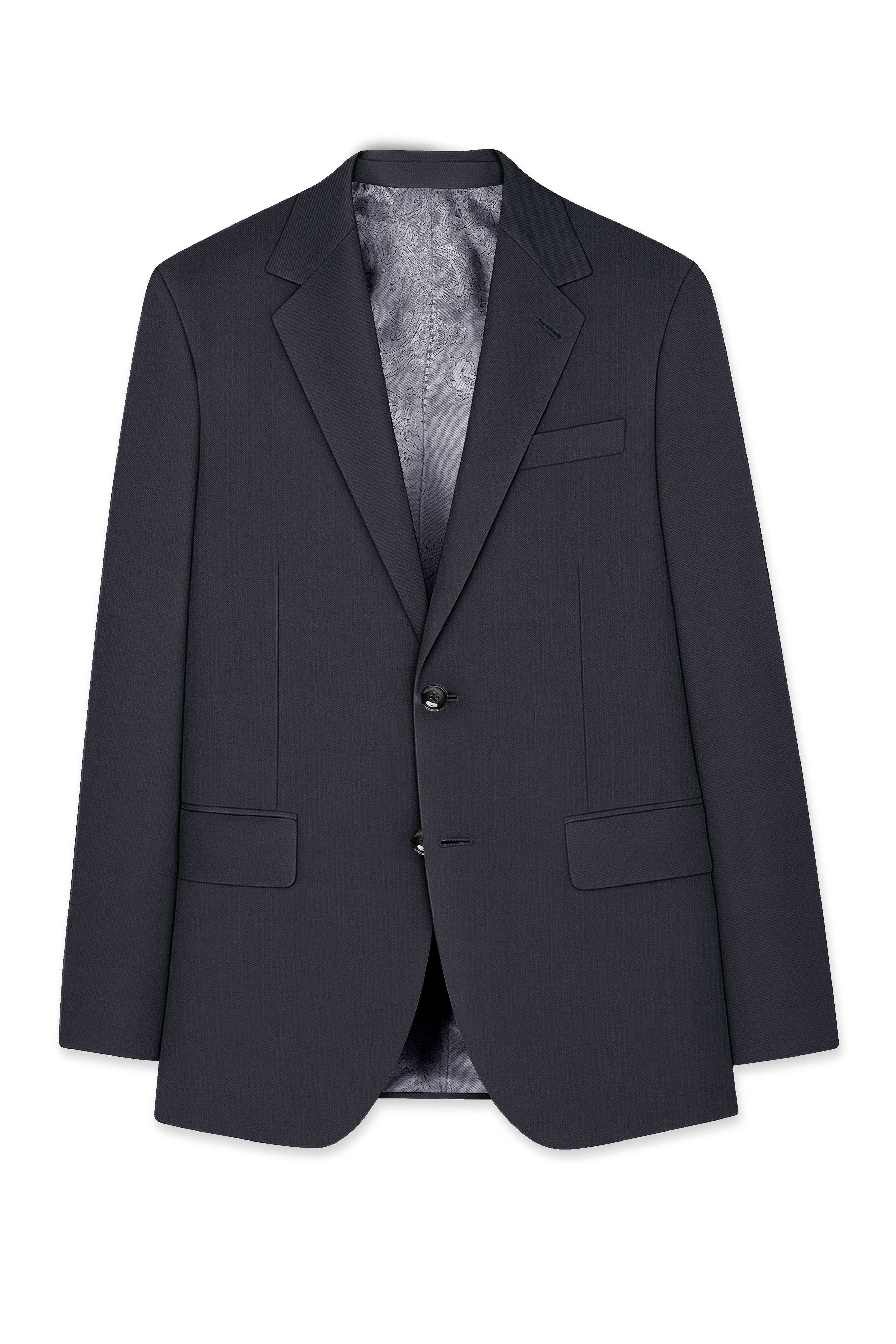 Argenvo-Baltic Sea Gray Wool Rich Single Breasted Suit