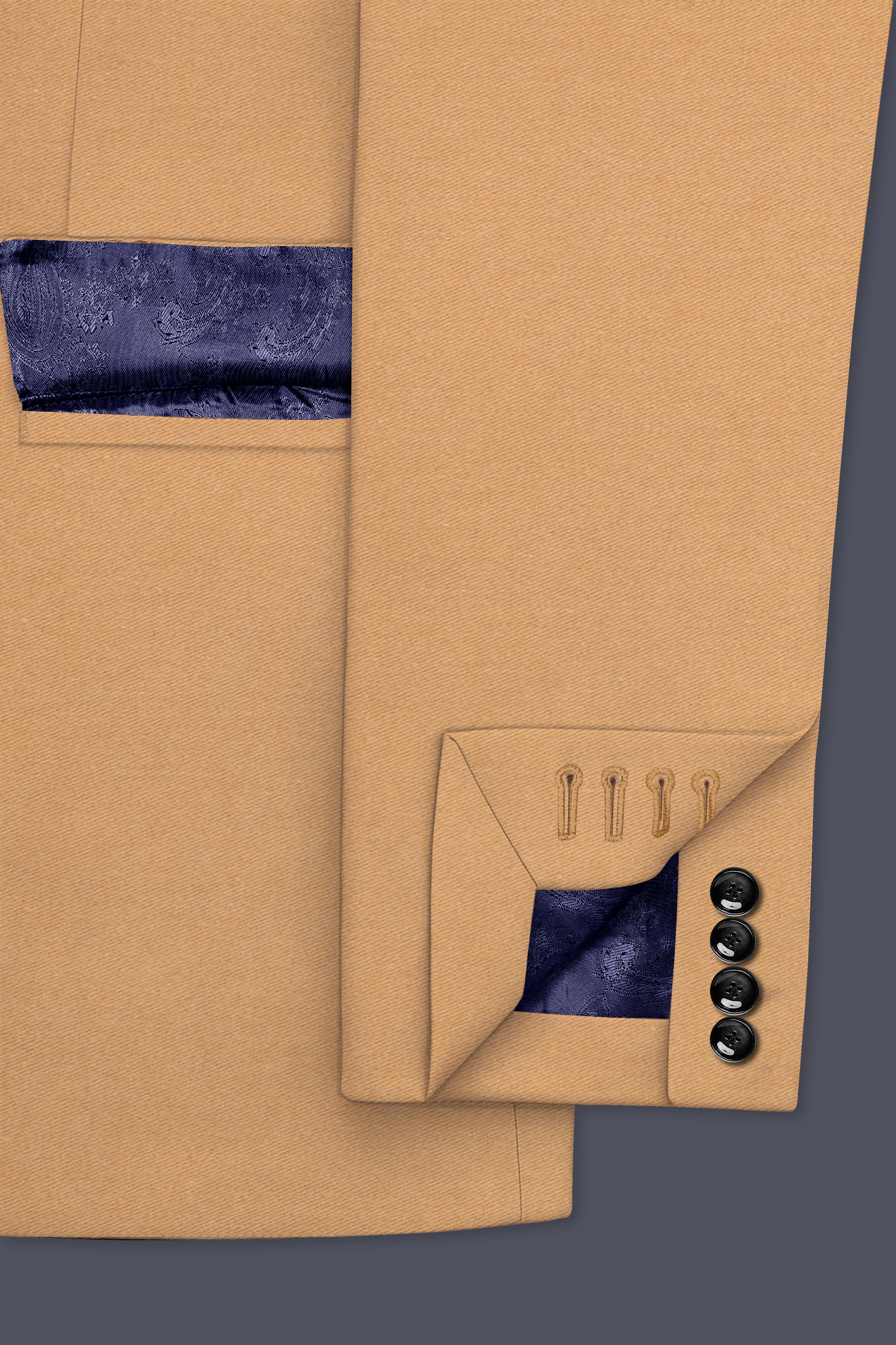 Arancio-Twine Orange Premium Cotton Single Breasted Suit