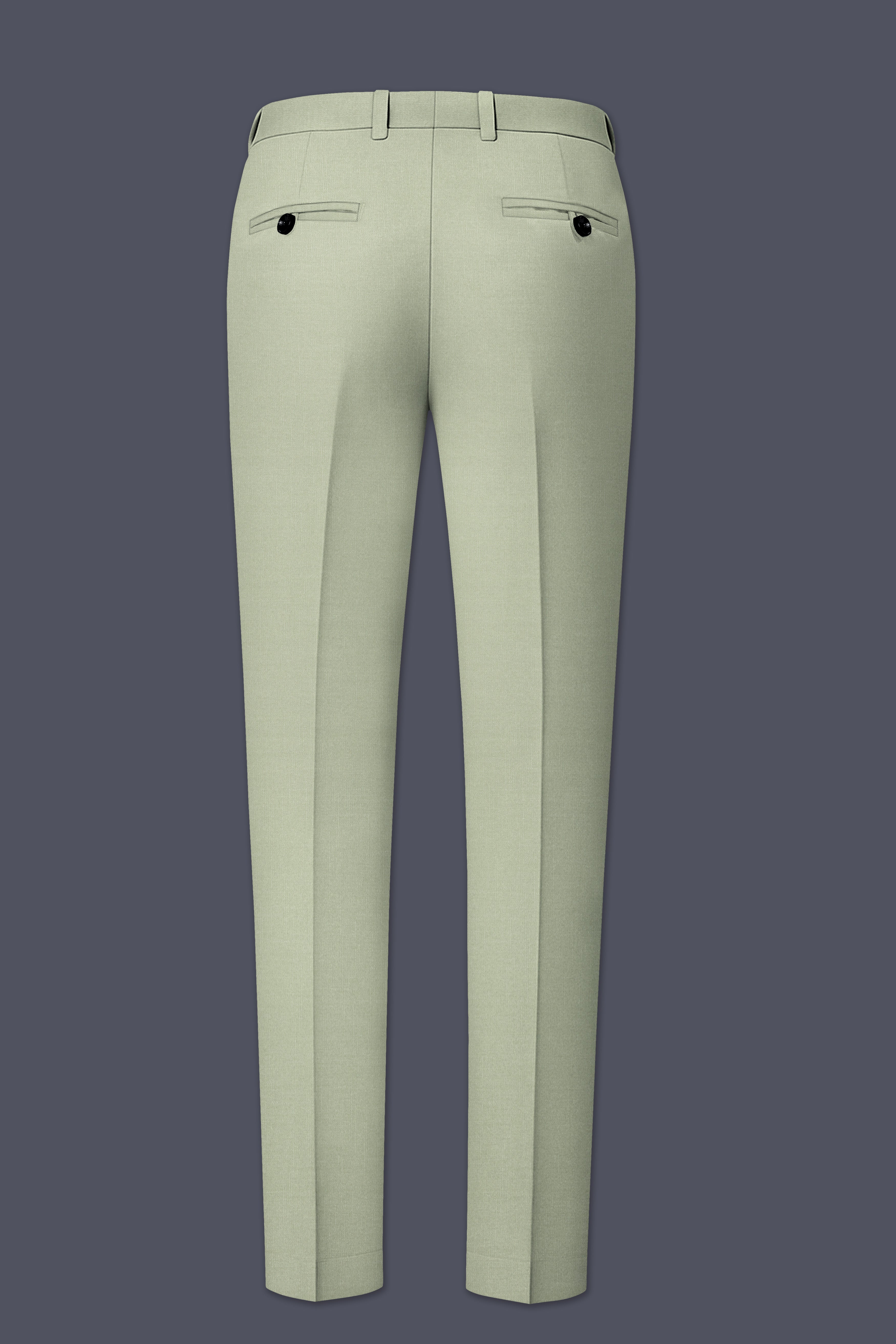 Virenza-Spring Green Wool Rich Single Breasted Slight Stretch Suit