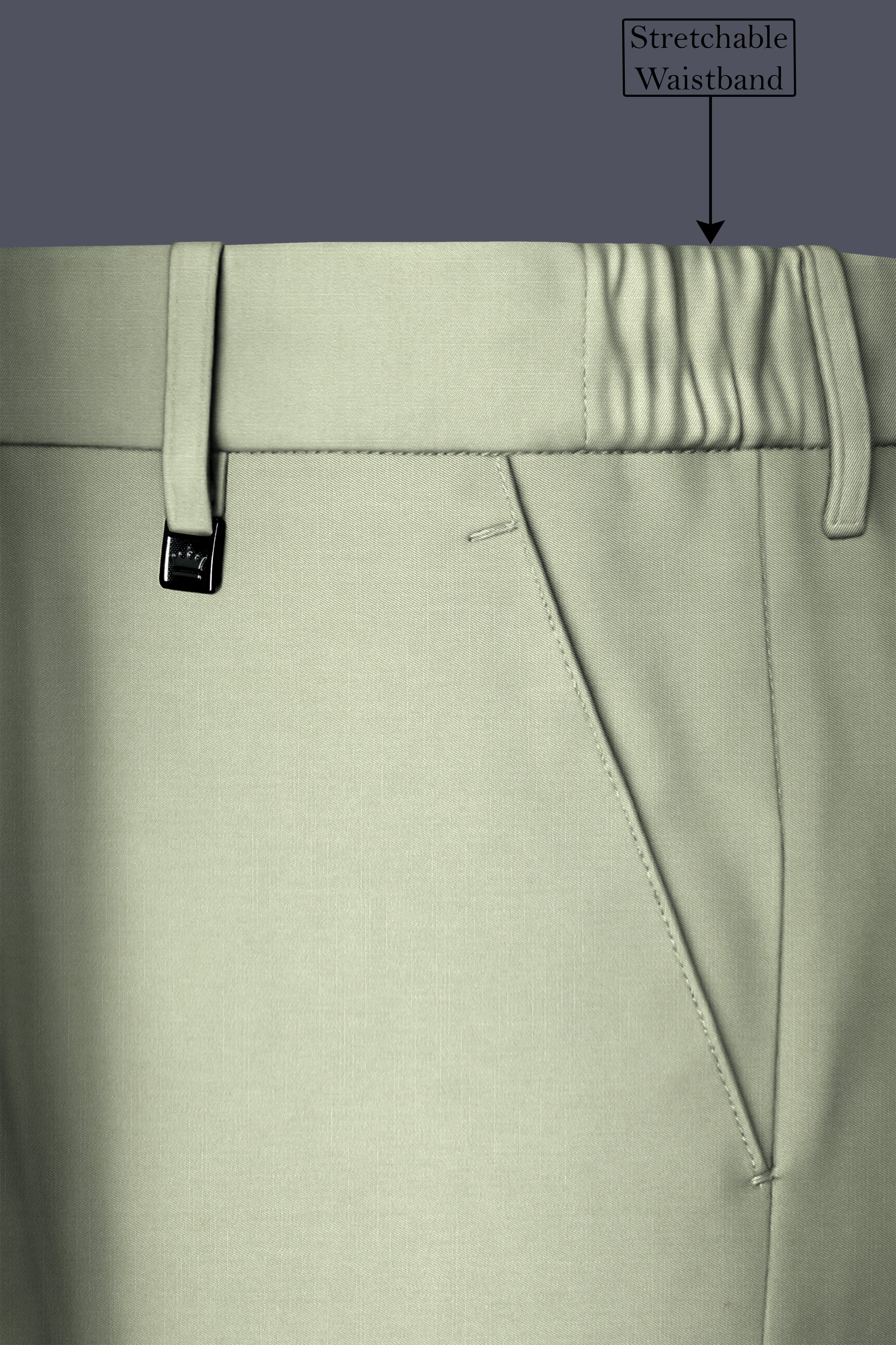 Virenza-Spring Green Wool Rich Single Breasted Slight Stretch Suit