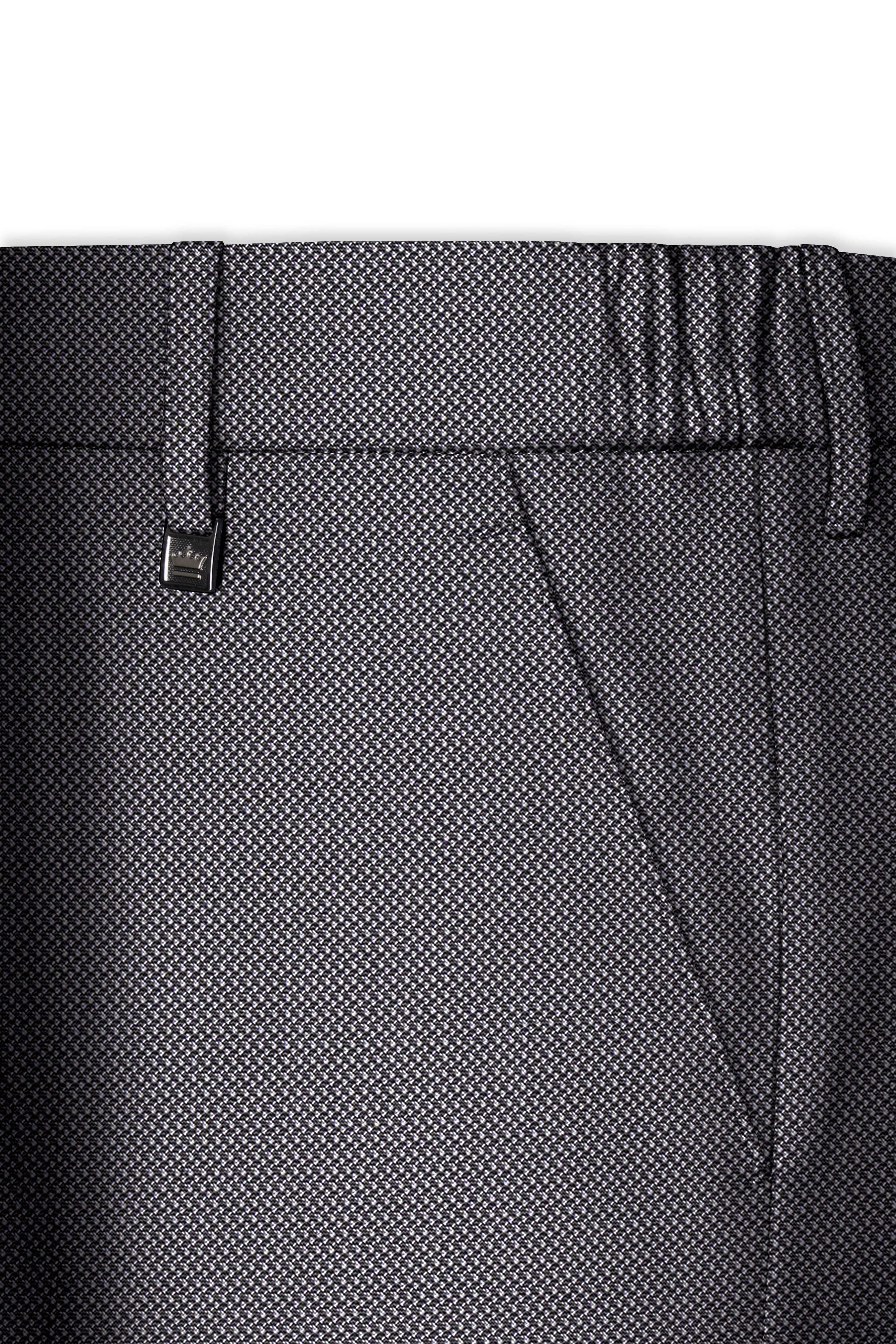 Cinerro-Dova Gray Textured Wool Rich Single Breasted Suit